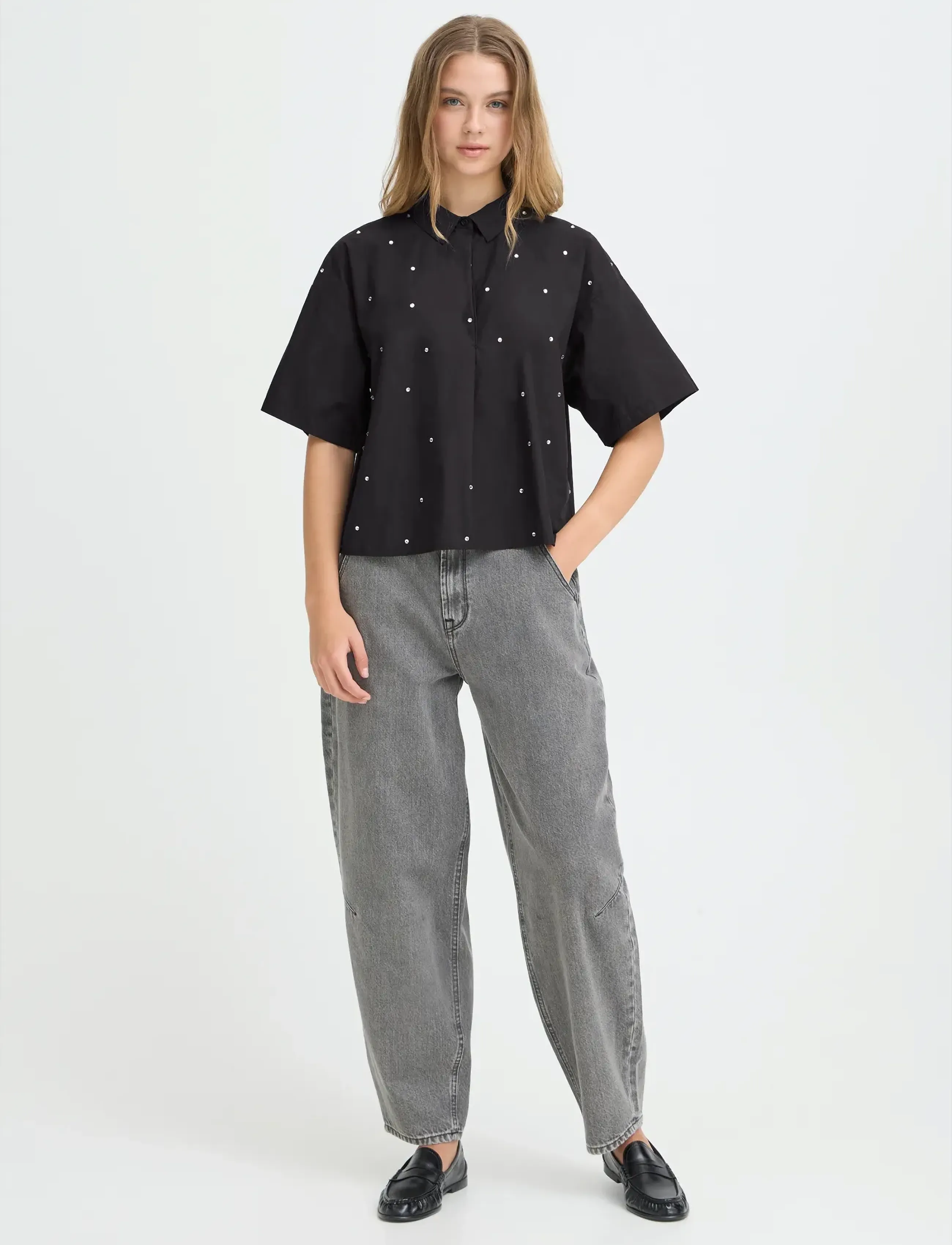 ICHI - IHLISARI SH - lühikeste varrukatega särgid - black - 4