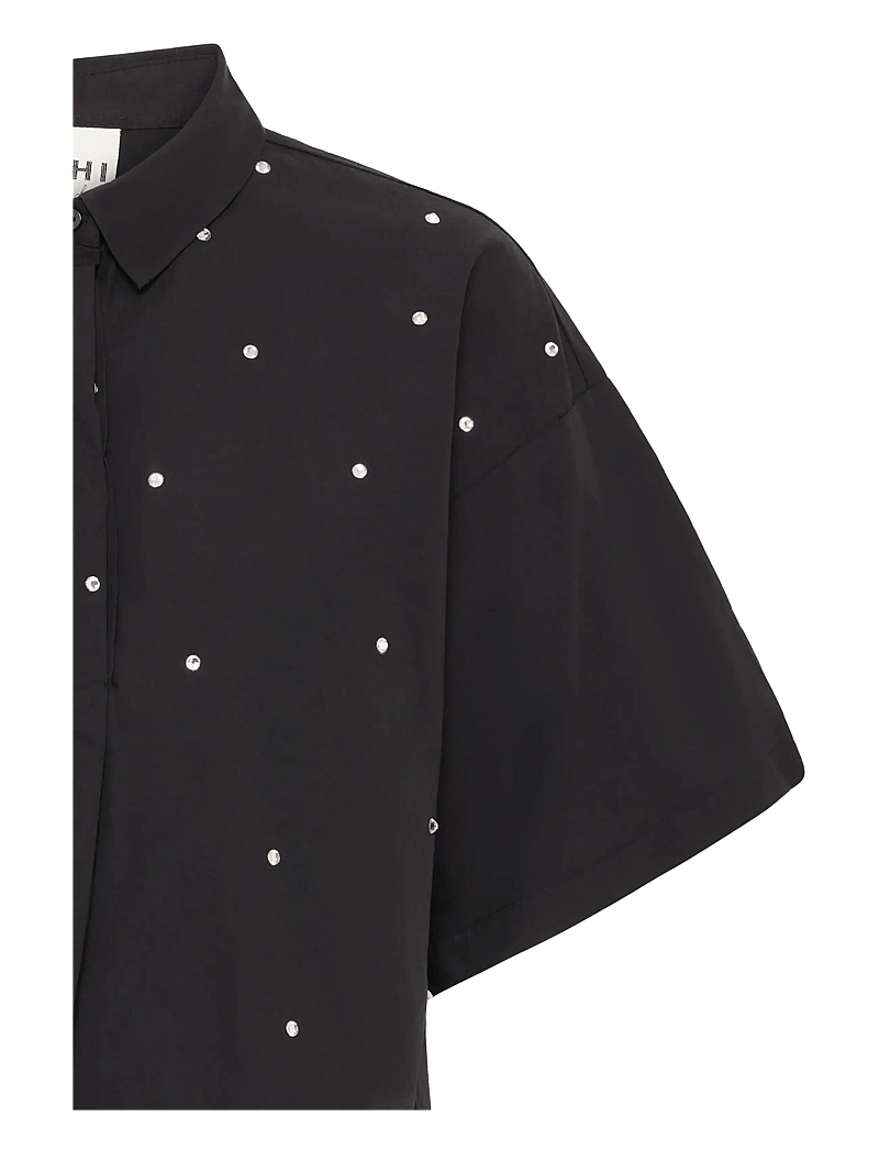 ICHI - IHLISARI SH - kortärmade skjortor - black - 3