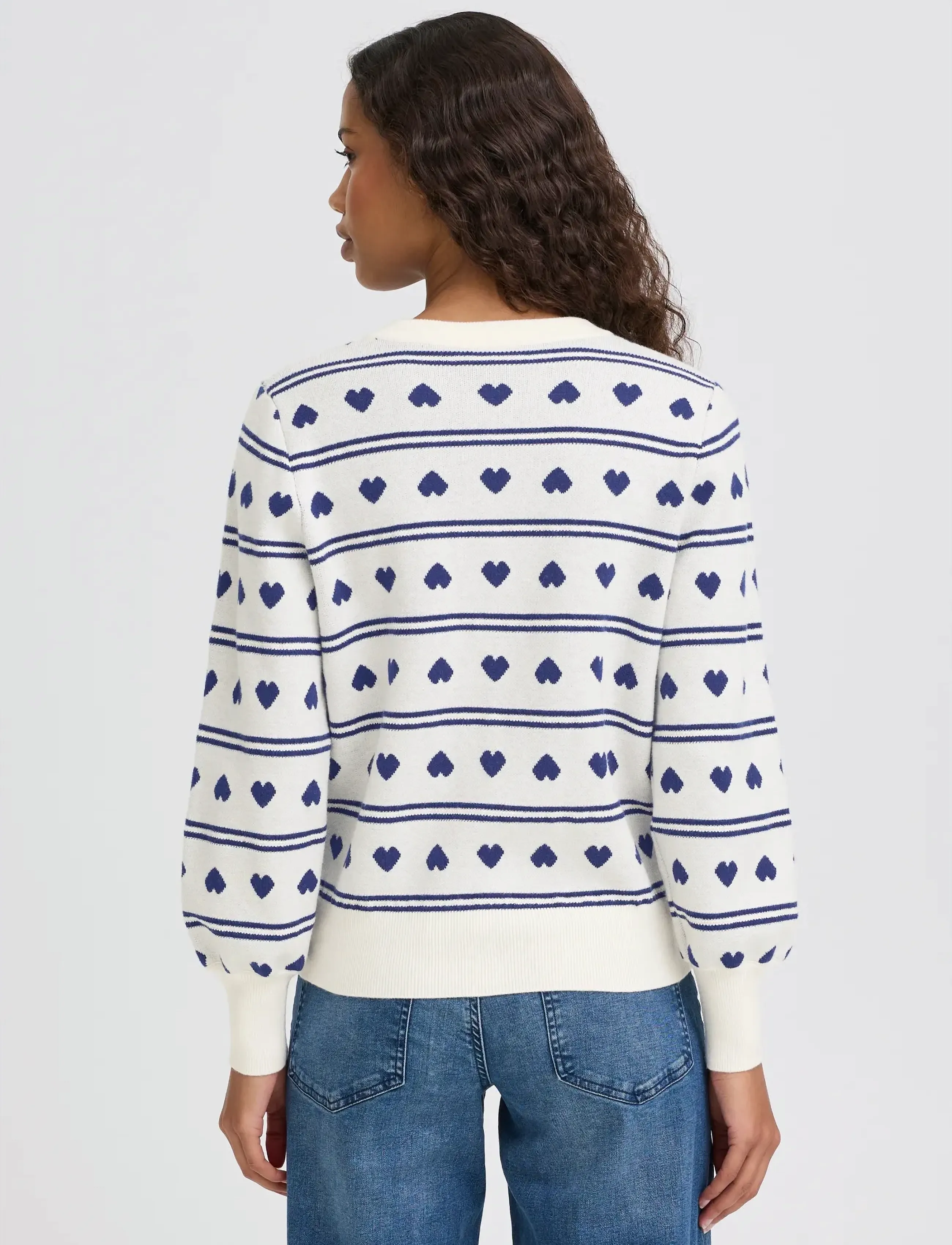 ICHI - IHBRIELLE CA5 - cardigans - birch w blue print - 4