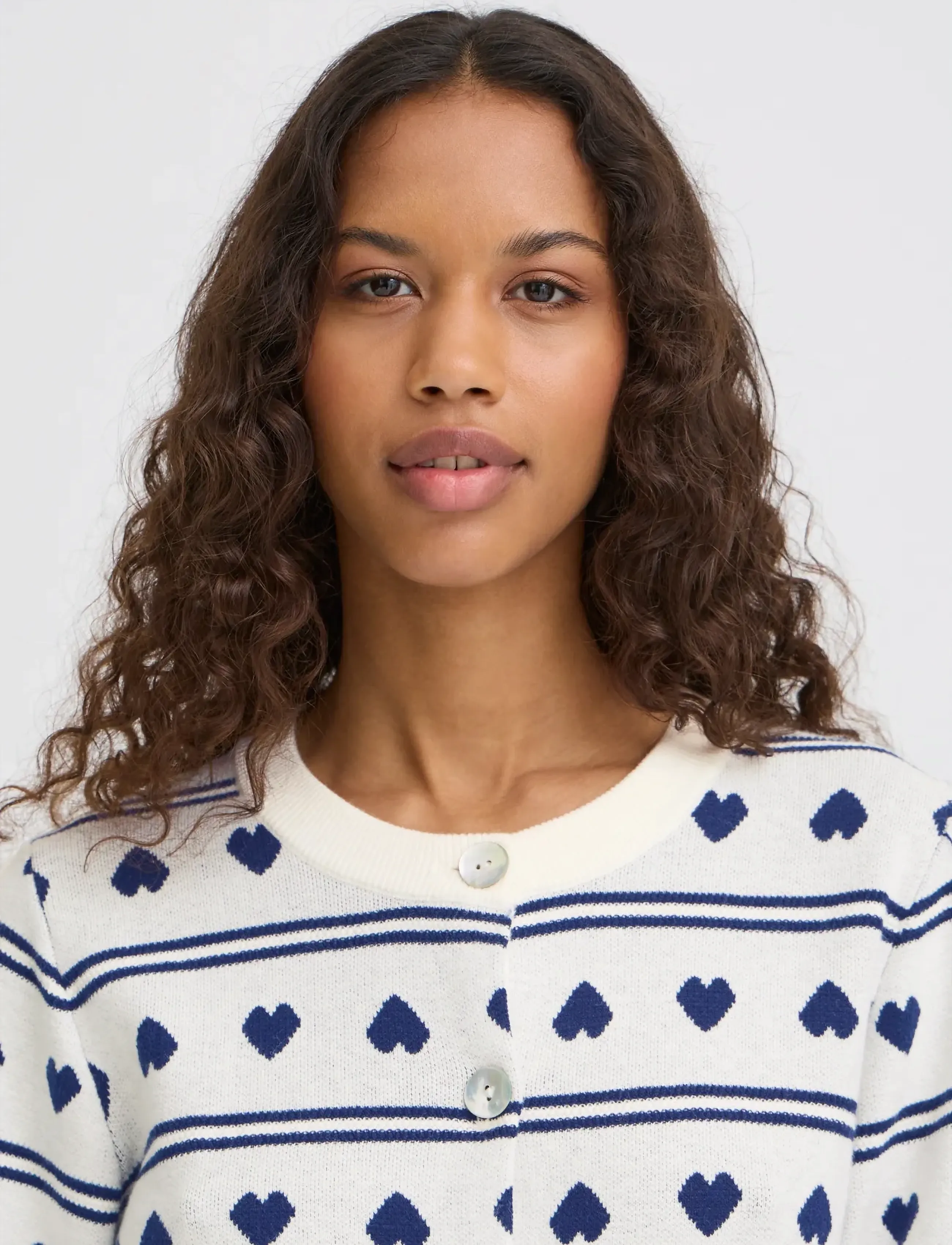 ICHI - IHBRIELLE CA5 - cardigans - birch w blue print - 5