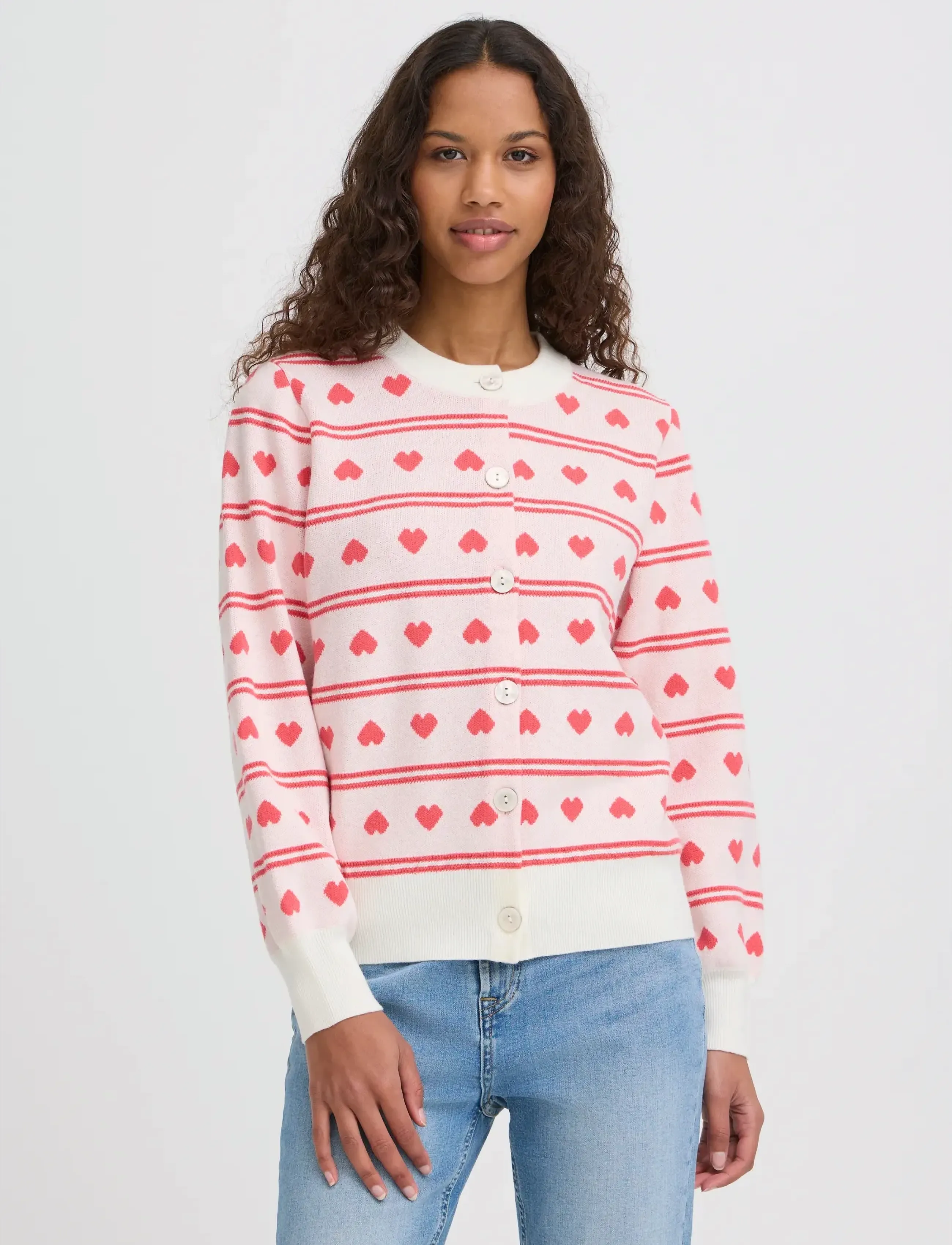 ICHI - IHBRIELLE CA5 - cardigans - birch w teaberry - 2