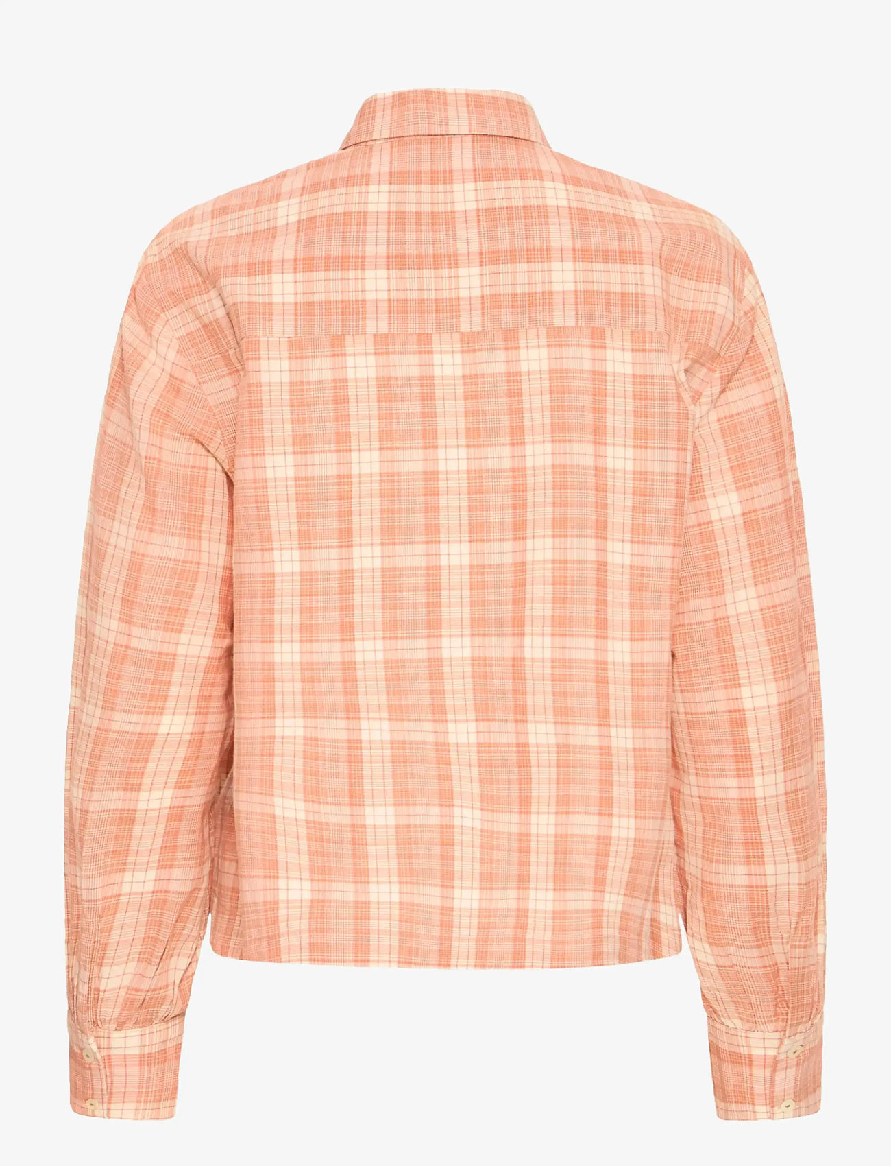 ICHI - IHCIRA SH - pikkade varrukatega särgid - burnt ochre check - 2