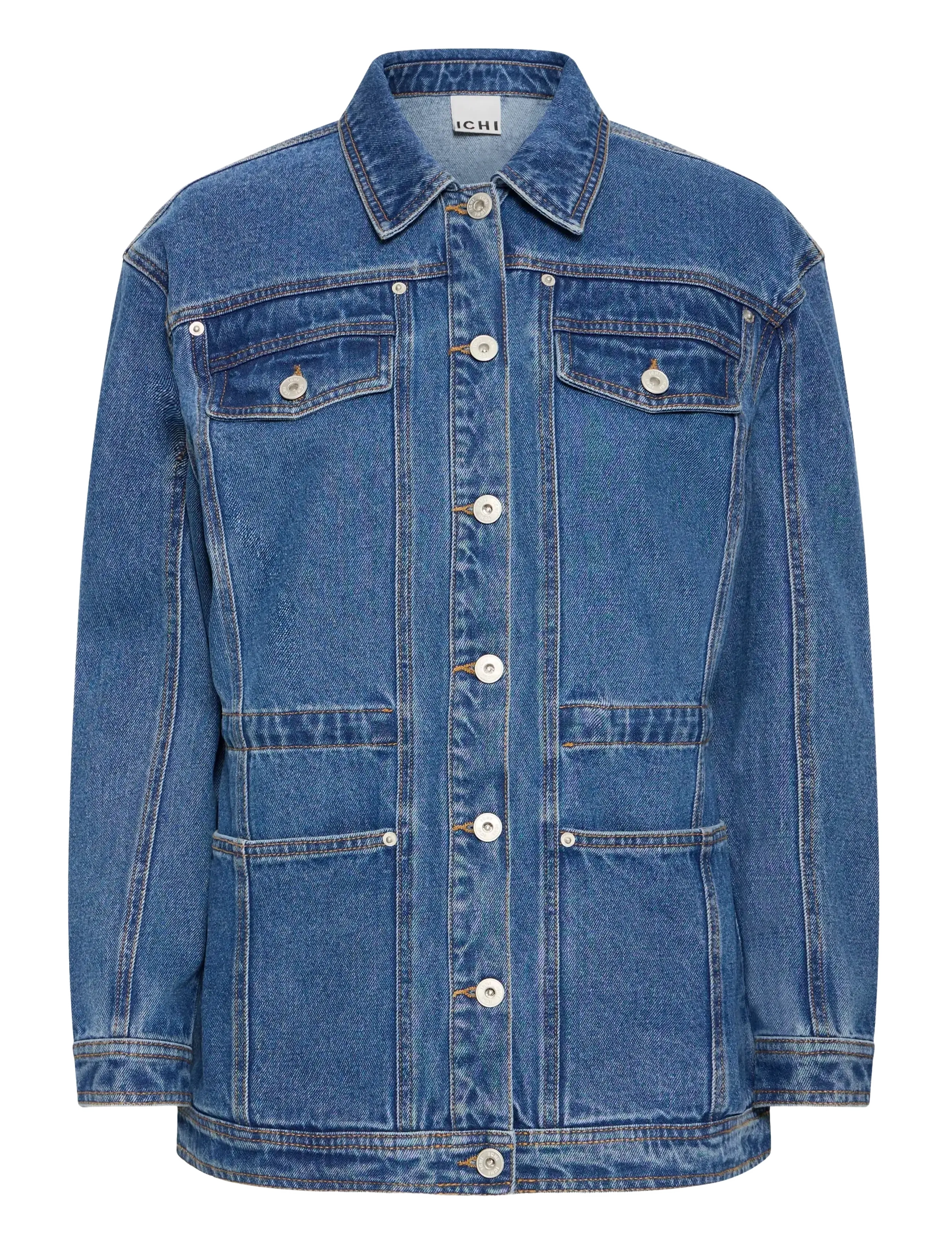 ICHI IHMIANNA JA - Denim clothing - WASHED MED. BLUE / blue