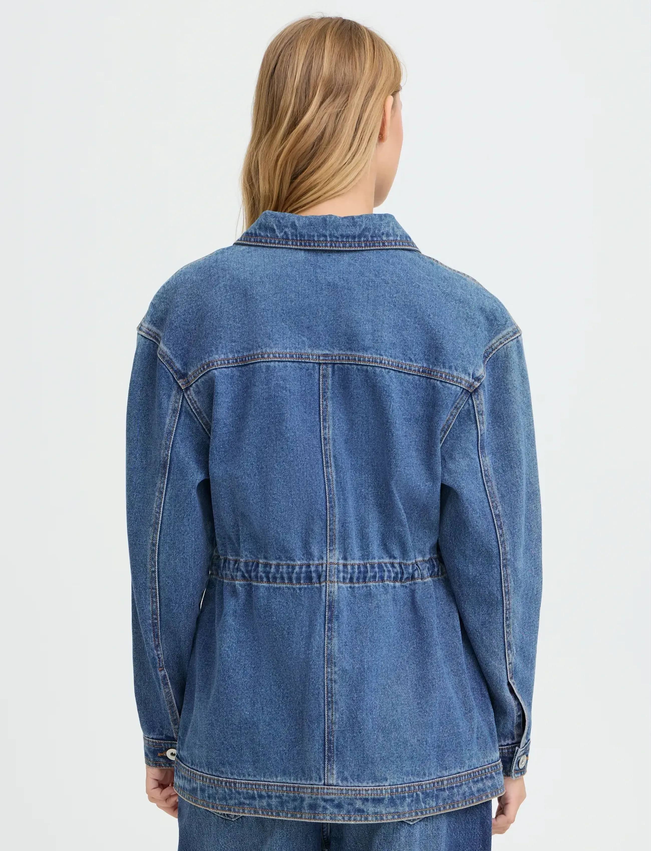 ICHI - IHMIANNA JA - frühlingsjacken - washed med. blue - 3