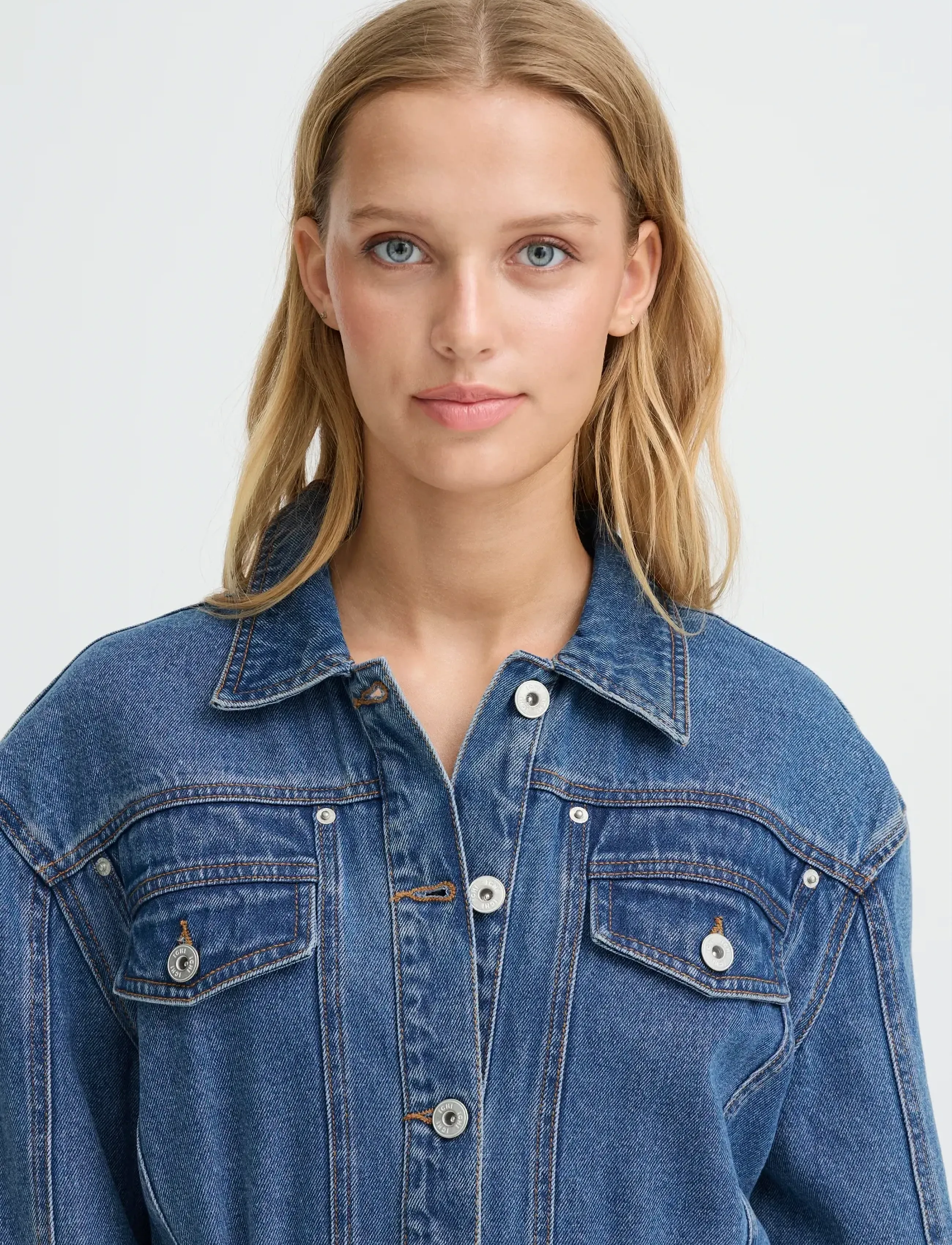 ICHI - IHMIANNA JA - frühlingsjacken - washed med. blue - 5