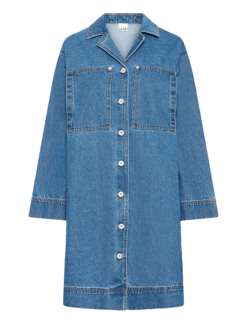 ICHI - IHMIANNA DR - hemdkleider - washed med. blue - 1