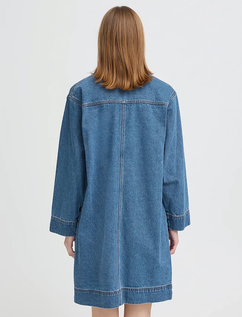 ICHI - IHMIANNA DR - hemdkleider - washed med. blue - 3