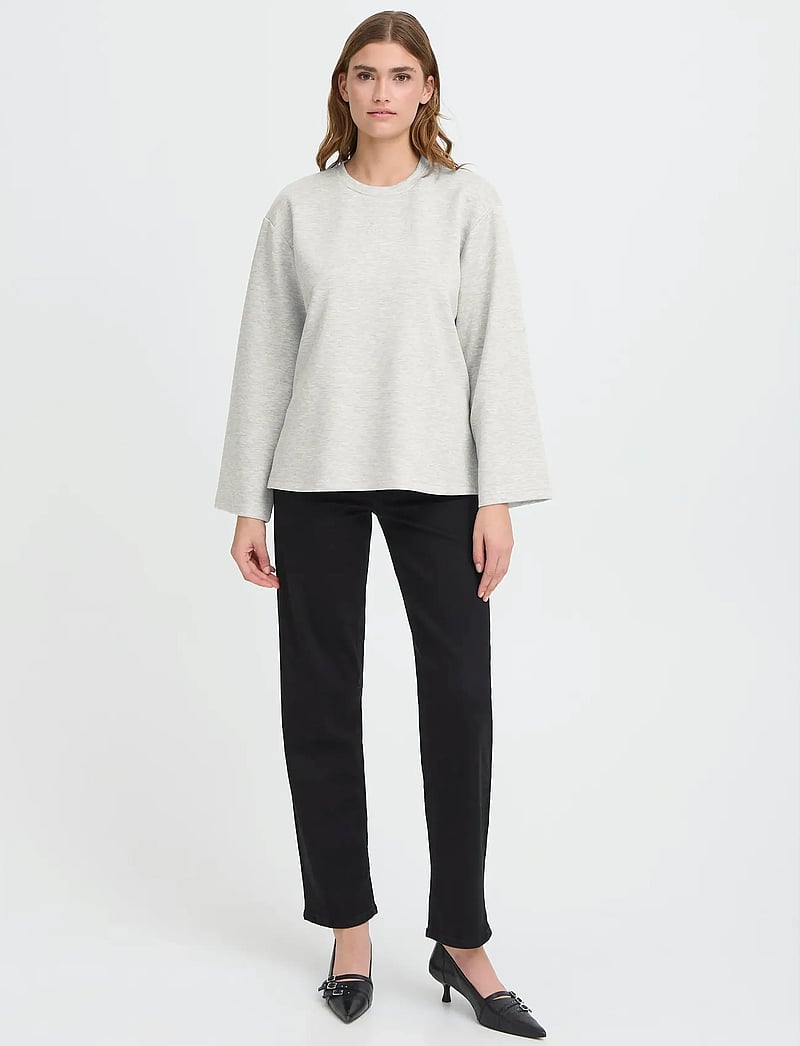ICHI - IHCOZY LS - langärmlige tops - light grey melange - 0