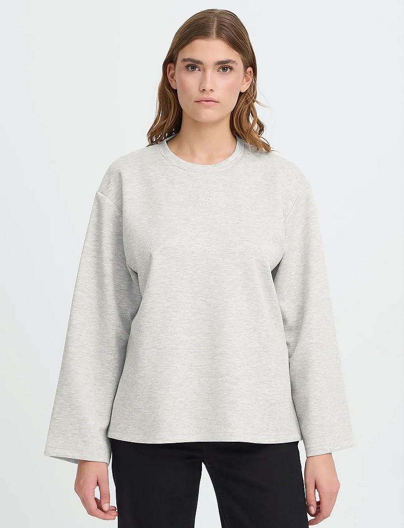 ICHI - IHCOZY LS - langärmlige tops - light grey melange - 4
