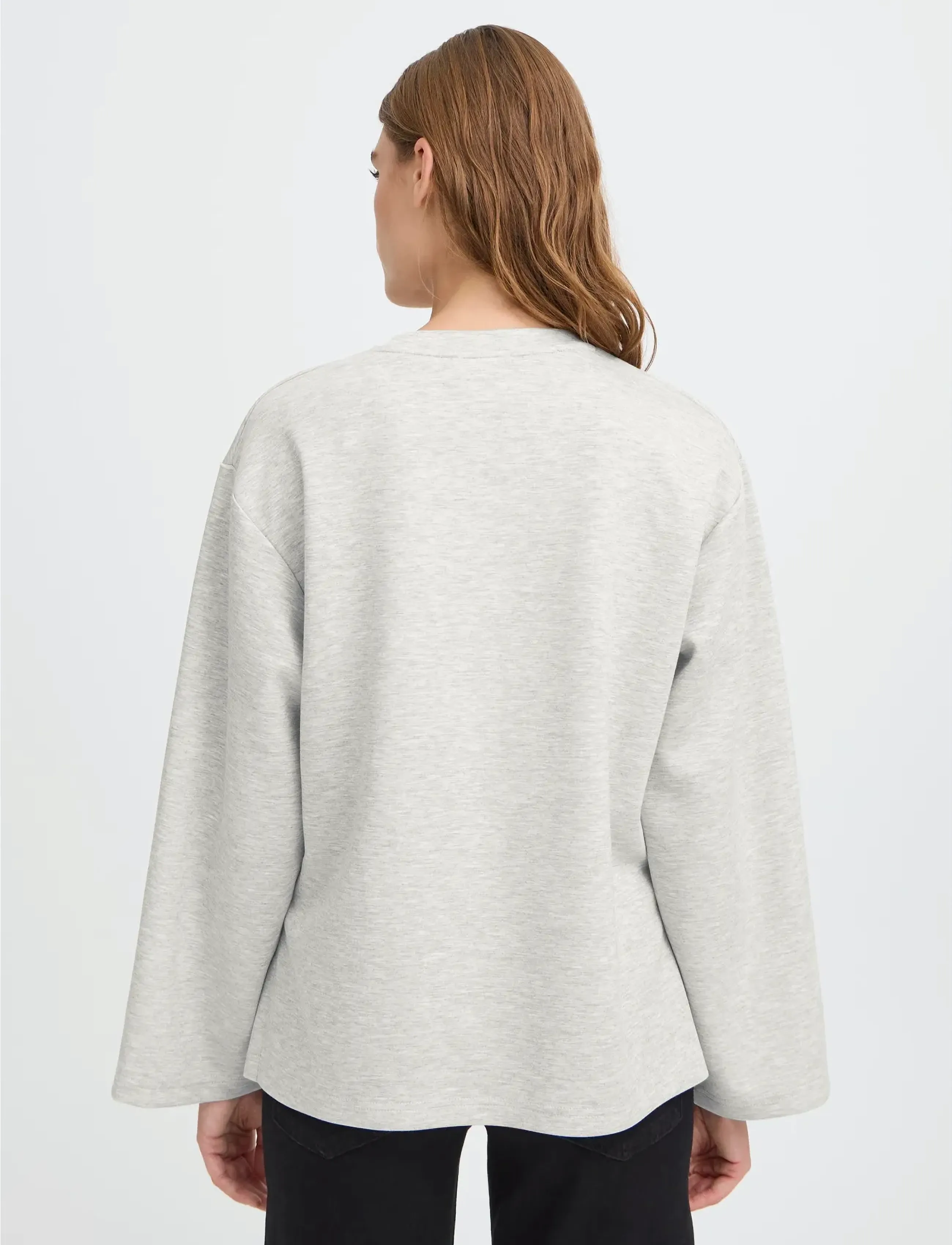 ICHI - IHCOZY LS - pitkähihaiset paidat - light grey melange - 5