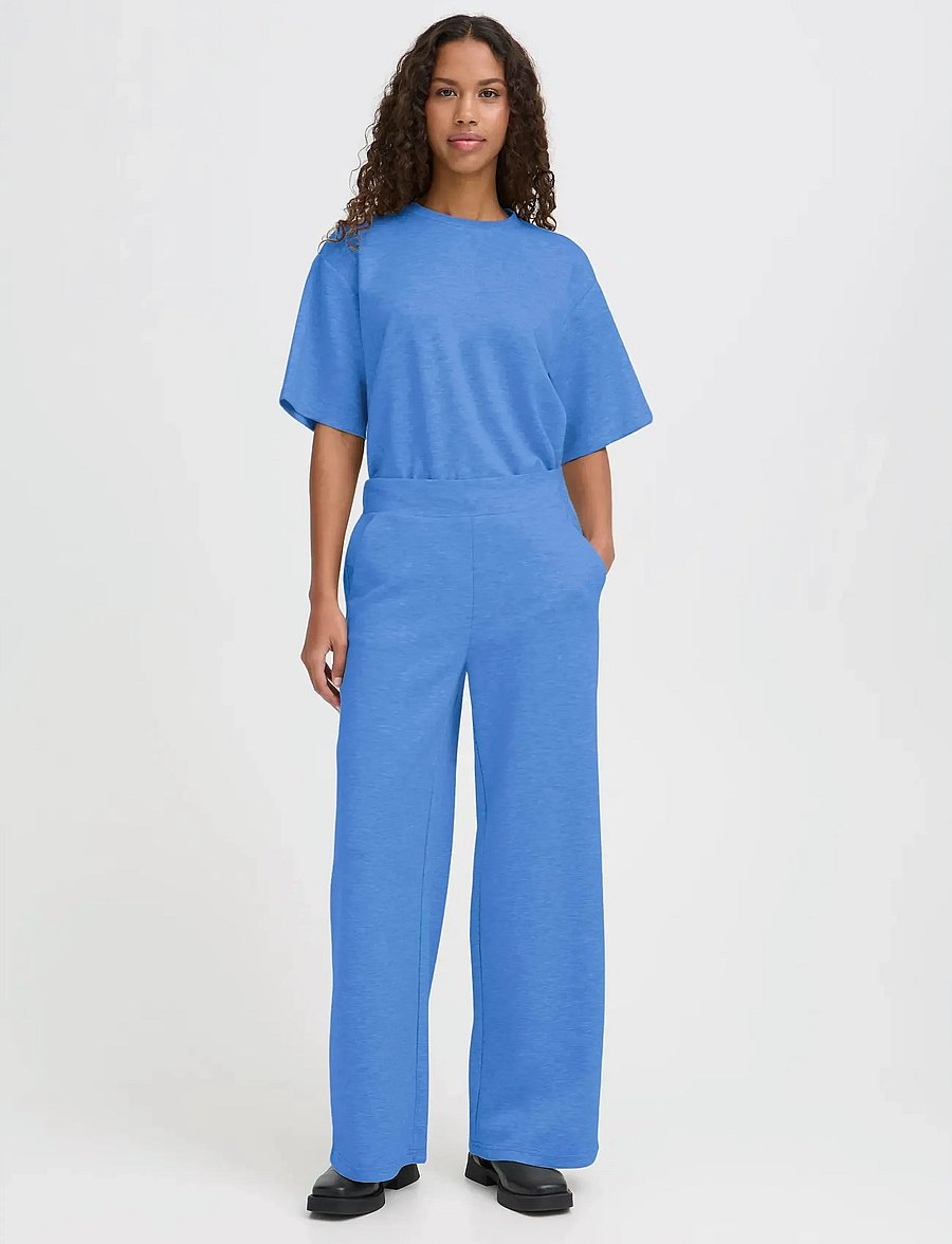 ICHI - IHCOZY PA - wide leg trousers - nebulas blue - 0