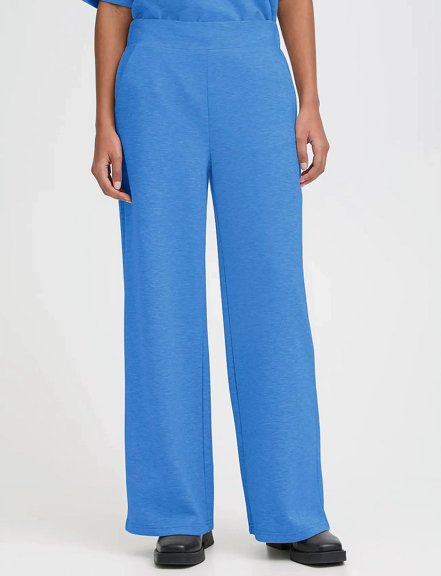 ICHI - IHCOZY PA - wide leg trousers - nebulas blue - 3