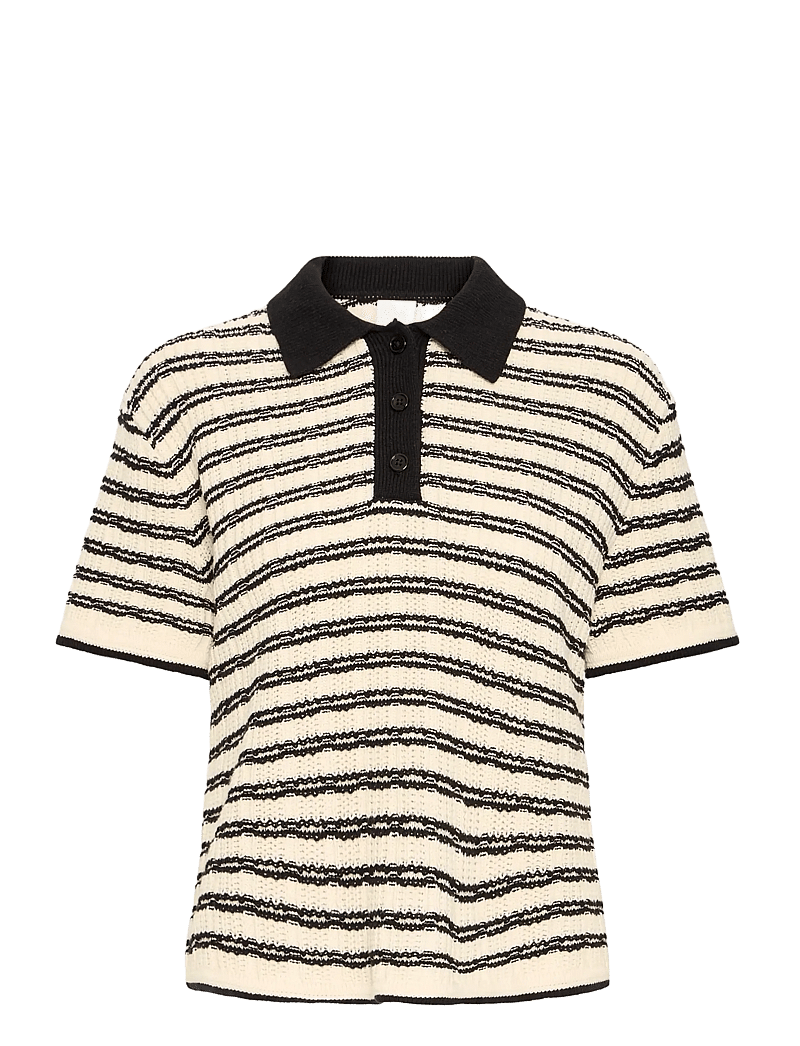 ICHI - IHCHANY MS2 - poloshirts - birch w black stripe - 1