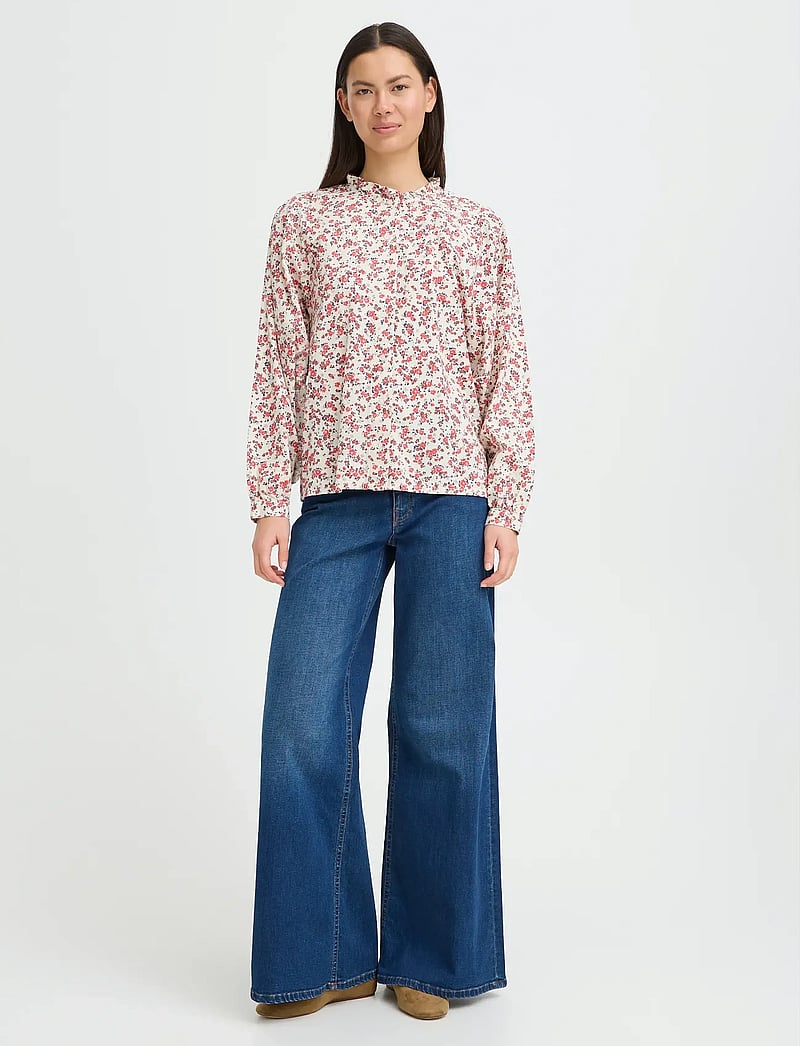 ICHI - IHQWINA SH - langærmede skjorter - teaberry small flower - 0