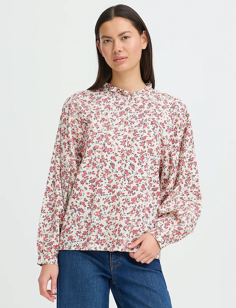 ICHI - IHQWINA SH - langærmede skjorter - teaberry small flower - 4