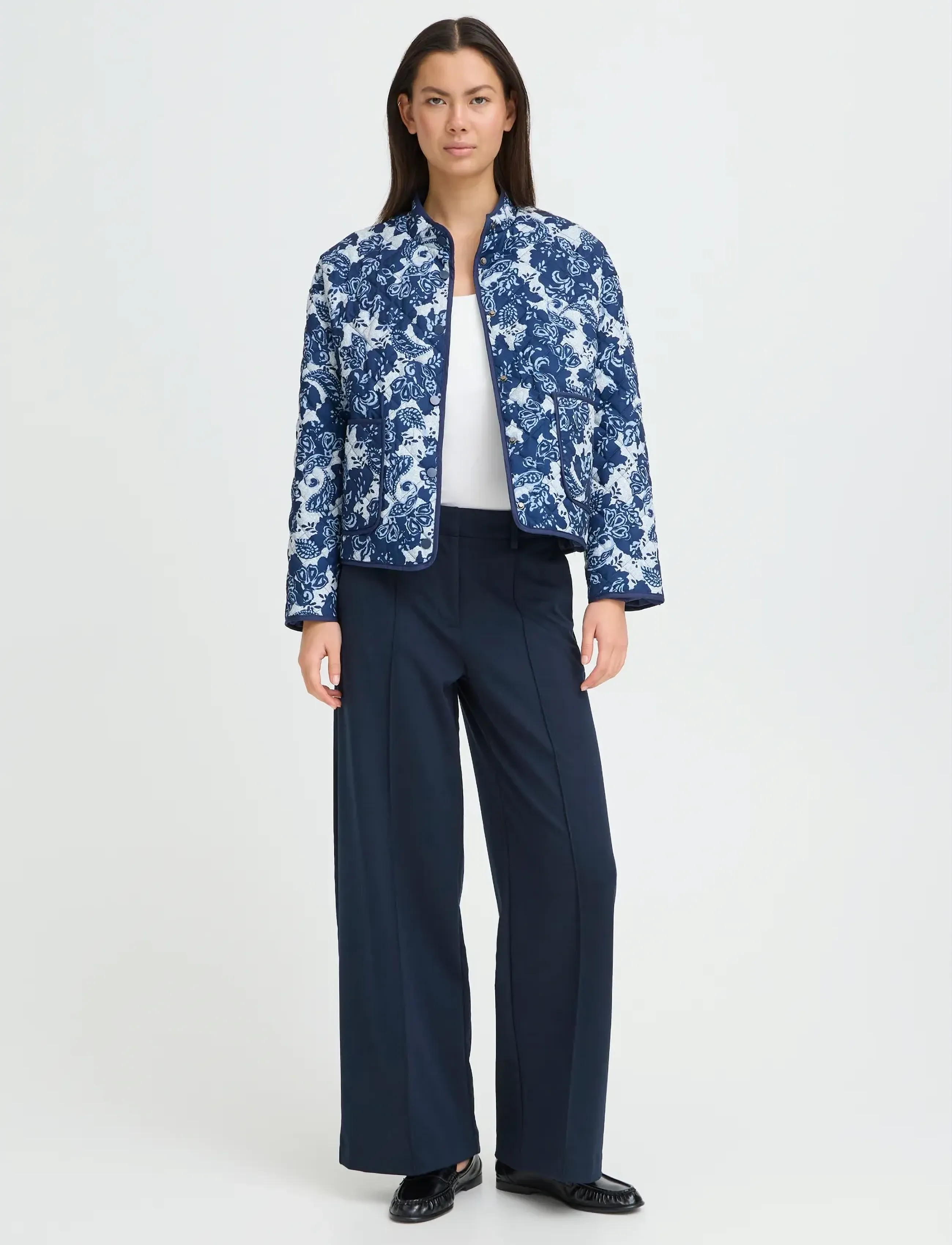 ICHI IHLIVANTA JA - Mantlid ja jakid - BLUEPRINT PAISLEY / blue