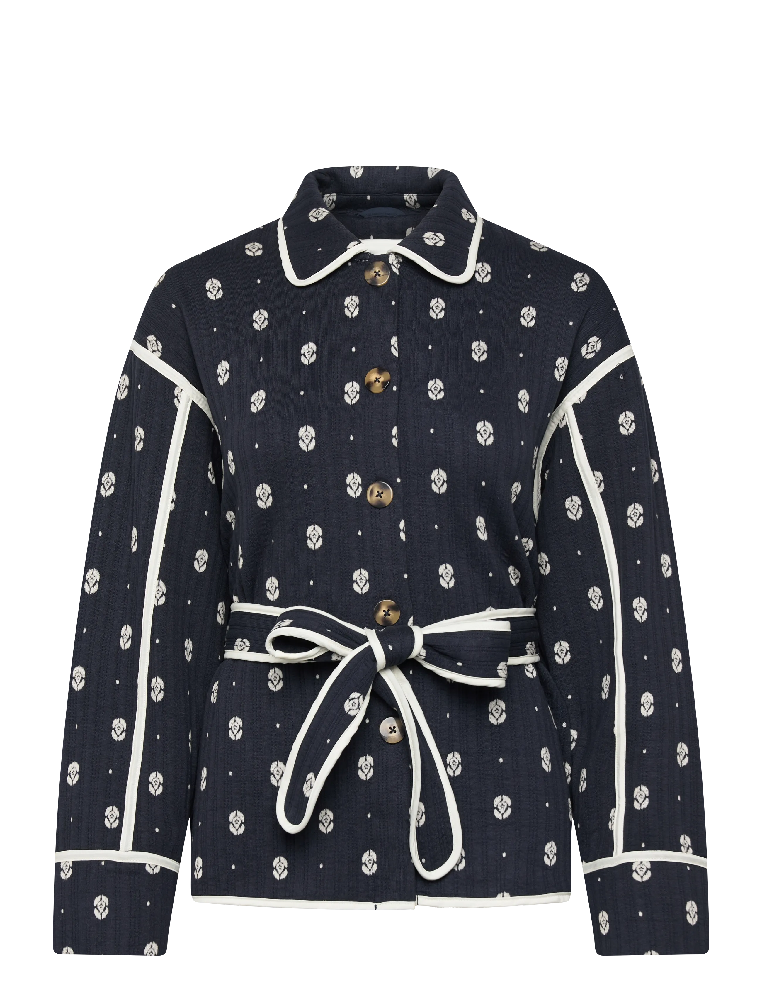 ICHI IHKATE QUILTED JA4 - Vaatteet - TOTAL ECLIPSE GRAPHIC DOT / navy