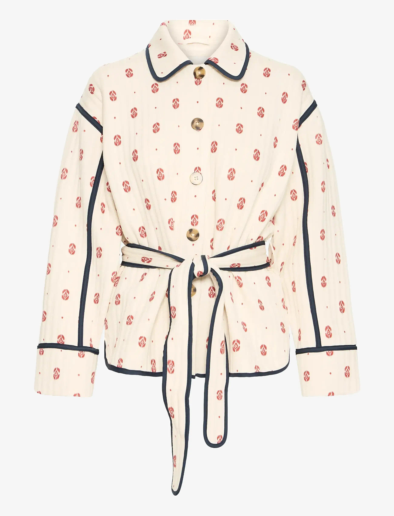 ICHI - IHKATE QUILTED JA4 - quiltade jackor - almond milk graphic dot - 1