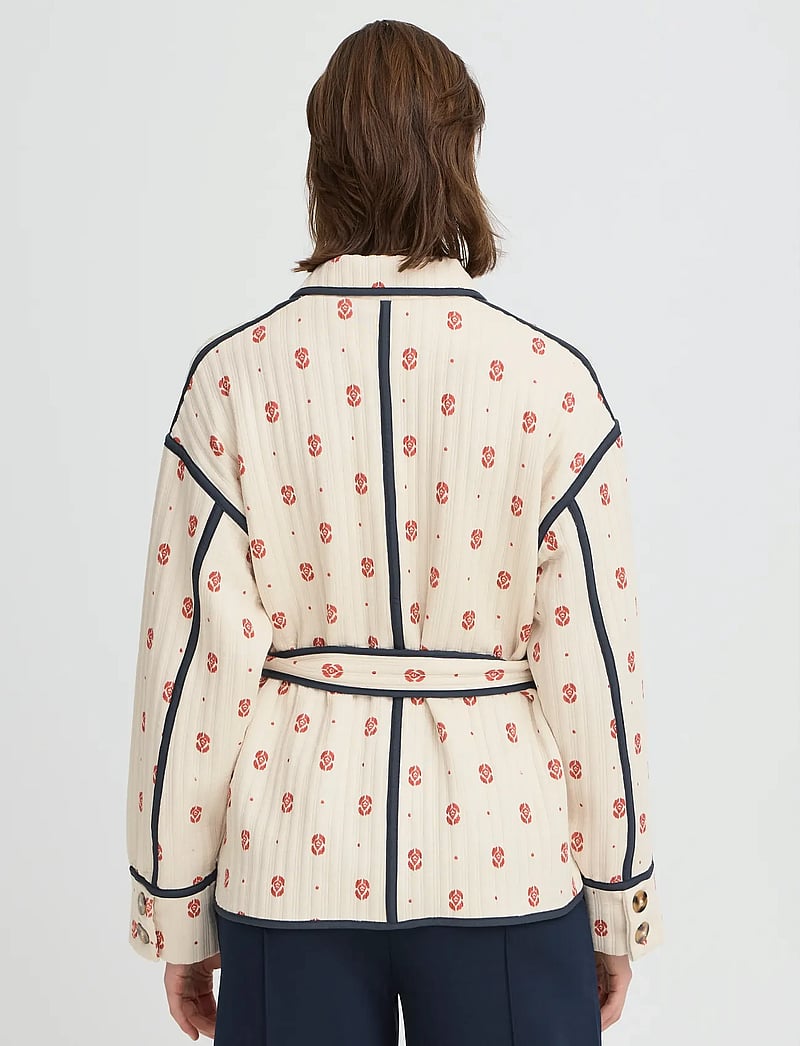 ICHI - IHKATE QUILTED JA4 - quiltade jackor - almond milk graphic dot - 4