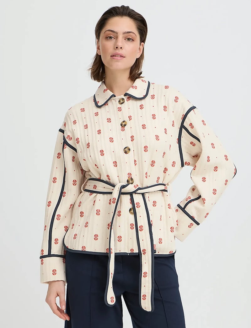 ICHI - IHKATE QUILTED JA4 - quiltade jackor - almond milk graphic dot - 5