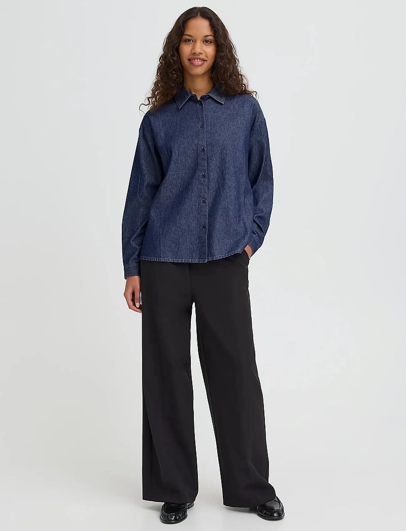 ICHI - IHARCHER SH4 - teksasärgid - denim authentic blue - 0