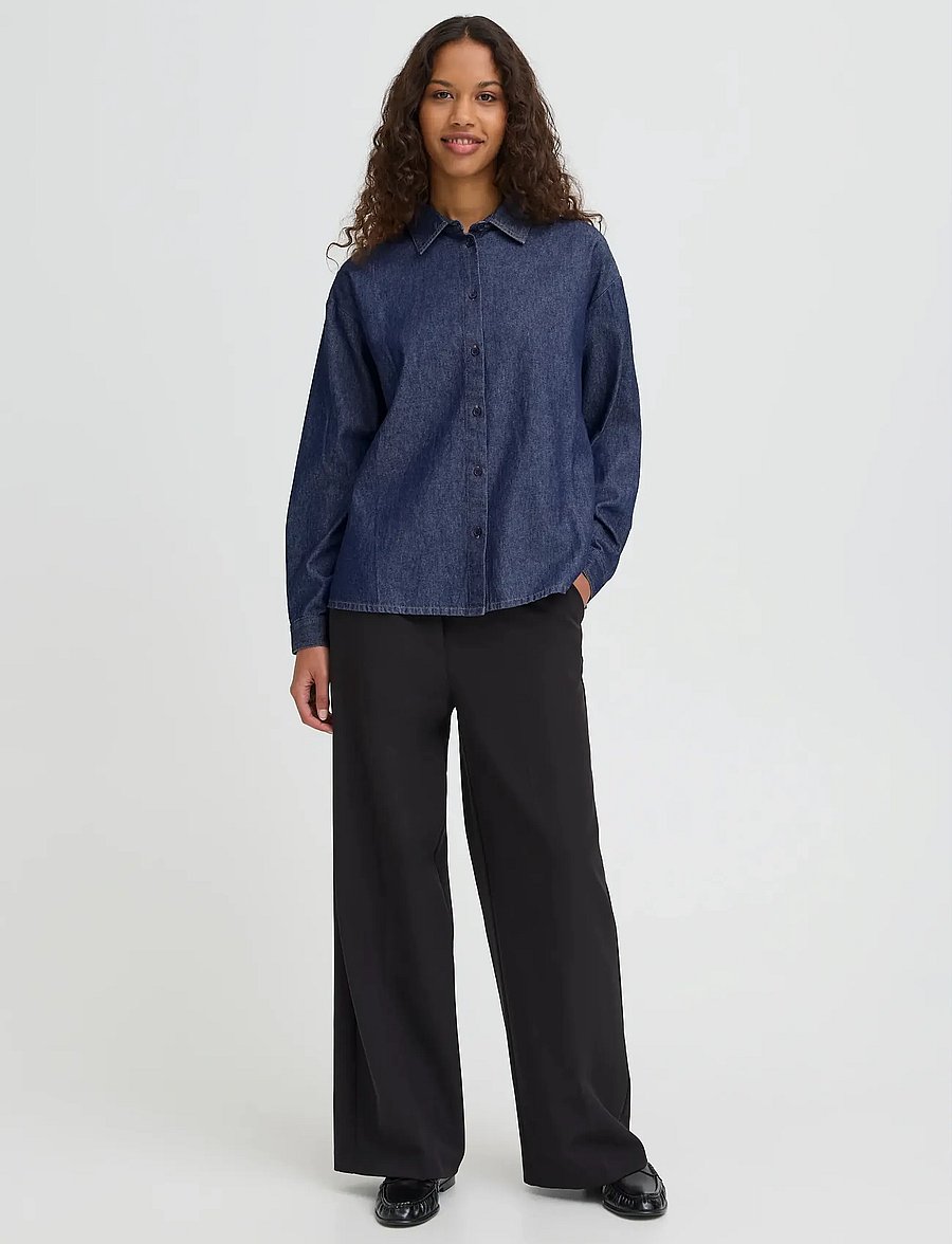 ICHI - IHARCHER SH4 - koszule dżinsowe - denim authentic blue - 0