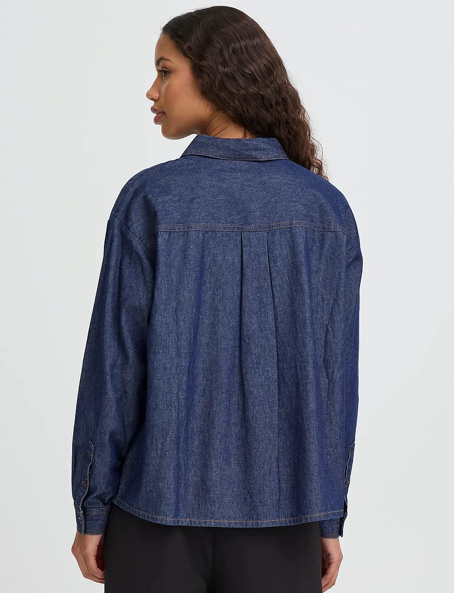 ICHI - IHARCHER SH4 - koszule dżinsowe - denim authentic blue - 4