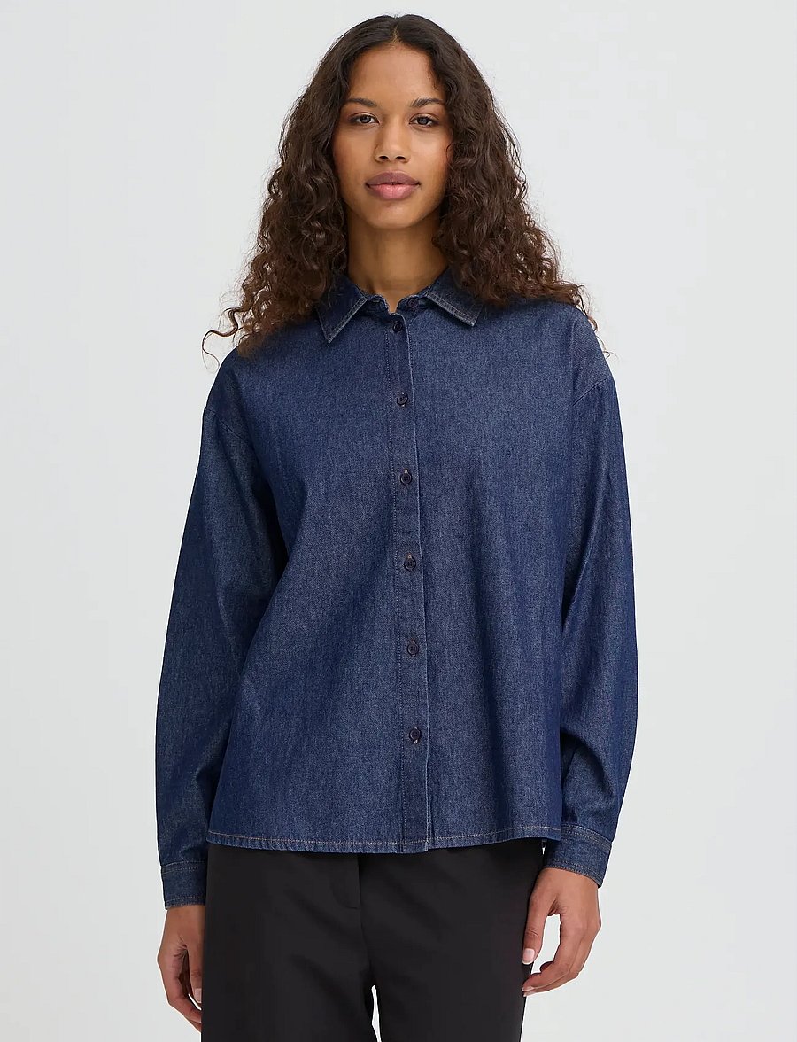 ICHI - IHARCHER SH4 - koszule dżinsowe - denim authentic blue - 5