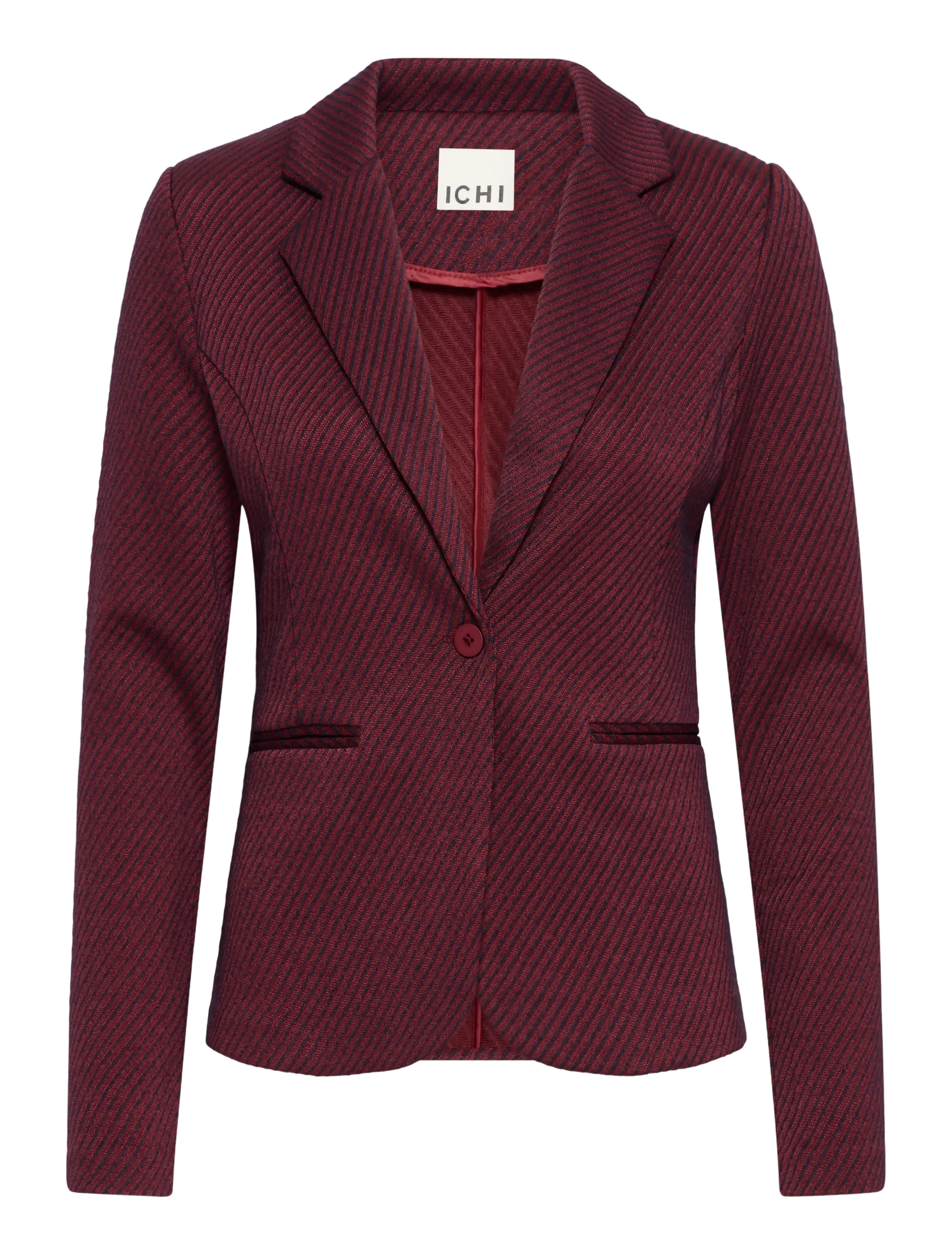 ICHI IHKATE TWILLISH BL - Blazers - PORT ROYALE/DARK BLUE / burgundy