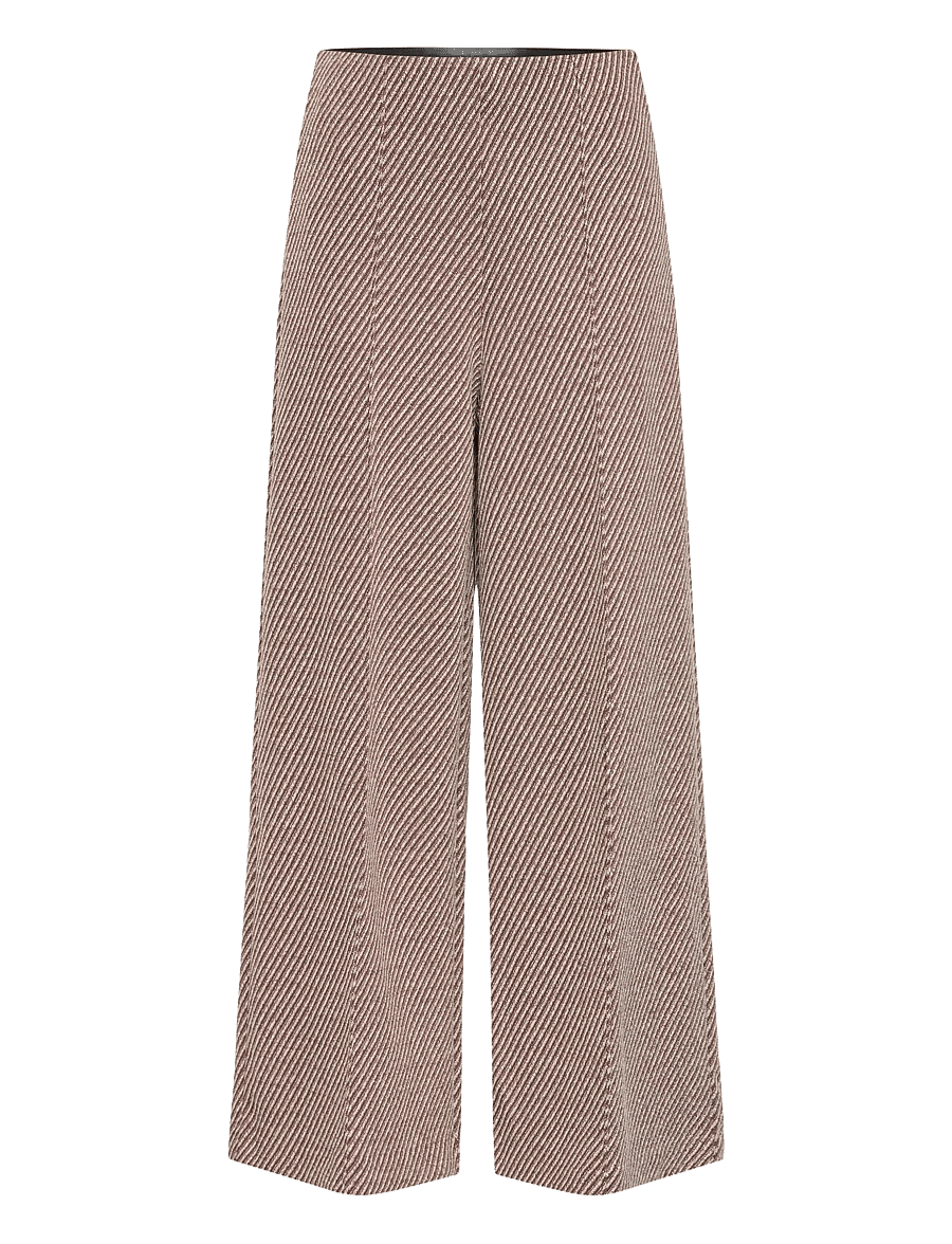 ICHI - IHKATE TWILLISH WIDE PA - hosen mit weitem bein - java/almond milk - 1