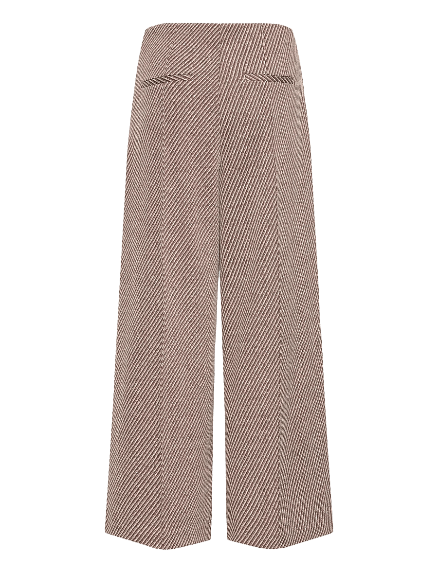 ICHI - IHKATE TWILLISH WIDE PA - hosen mit weitem bein - java/almond milk - 2