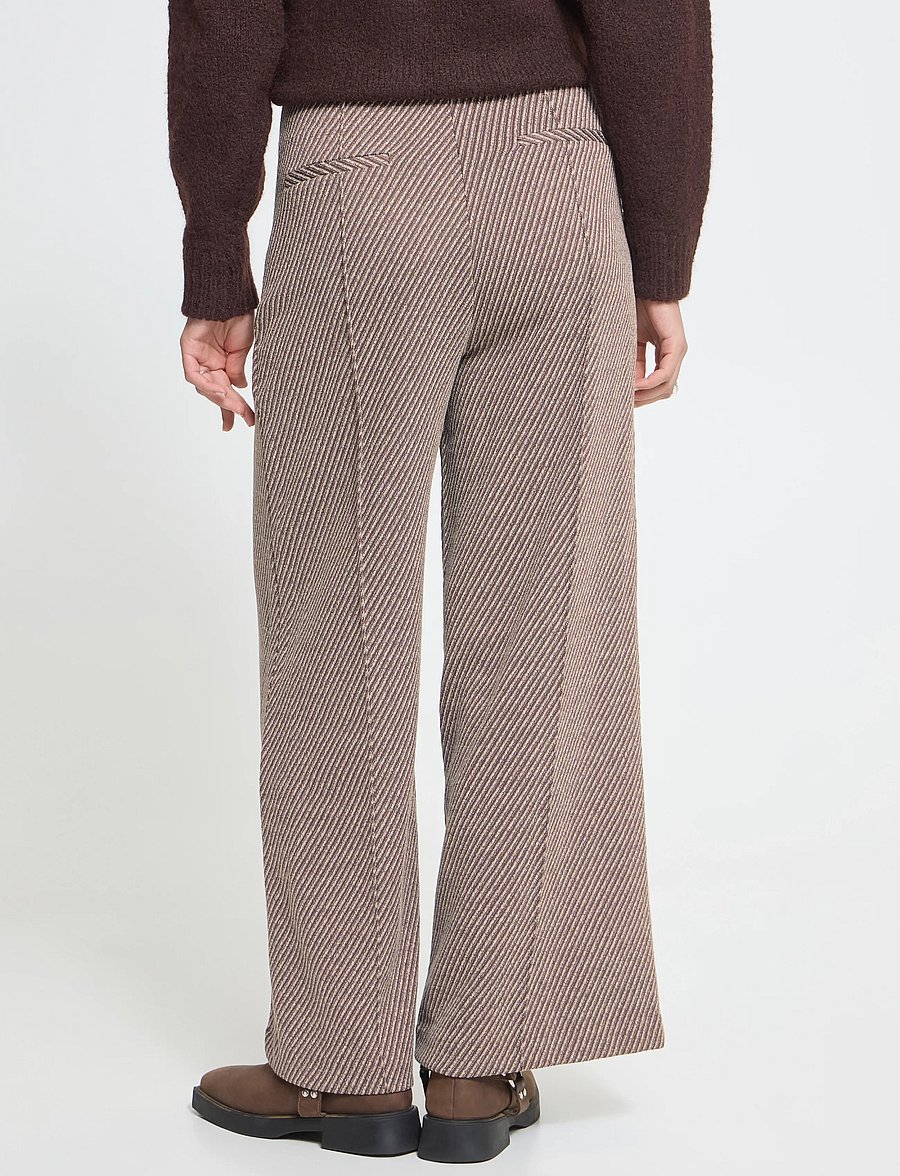 ICHI - IHKATE TWILLISH WIDE PA - hosen mit weitem bein - java/almond milk - 5