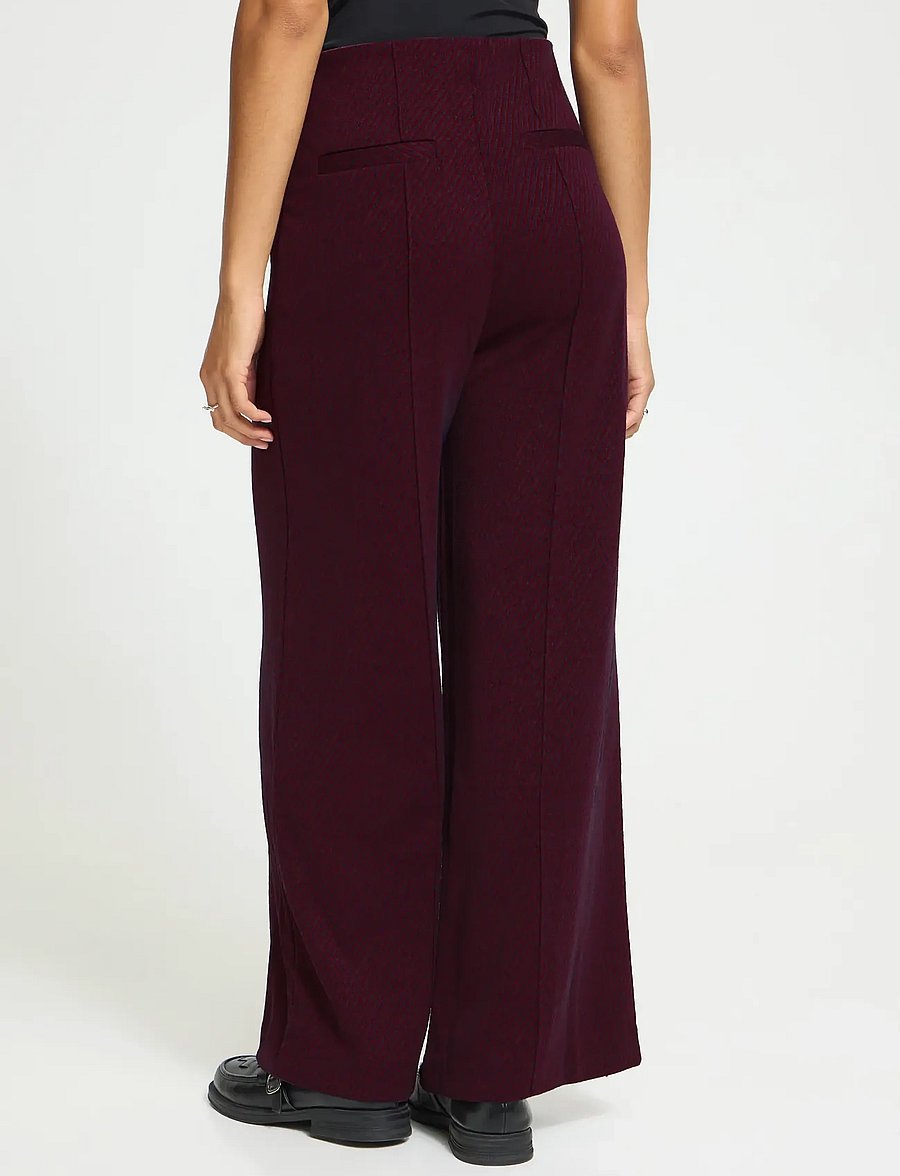 ICHI - IHKATE TWILLISH WIDE PA - hosen mit weitem bein - port royale/dark blue - 3