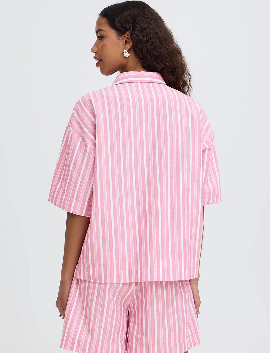 ICHI - IHINDRA SH - short-sleeved shirts - wild orchid stripe - 3