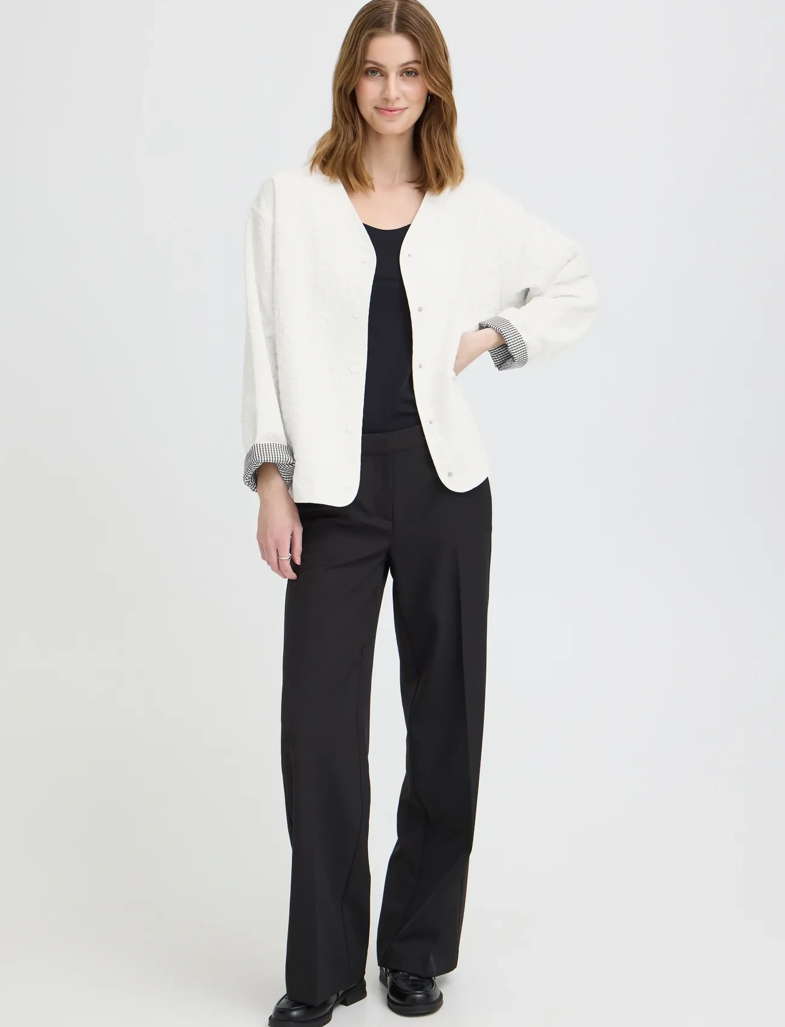 ICHI IHKATE QUILTED JA5 - Joped - CLOUD DANCER / white