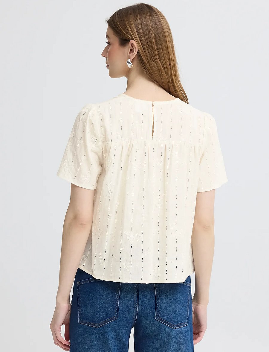 ICHI - IHLANA SS - kurzärmelige blusen - birch - 3