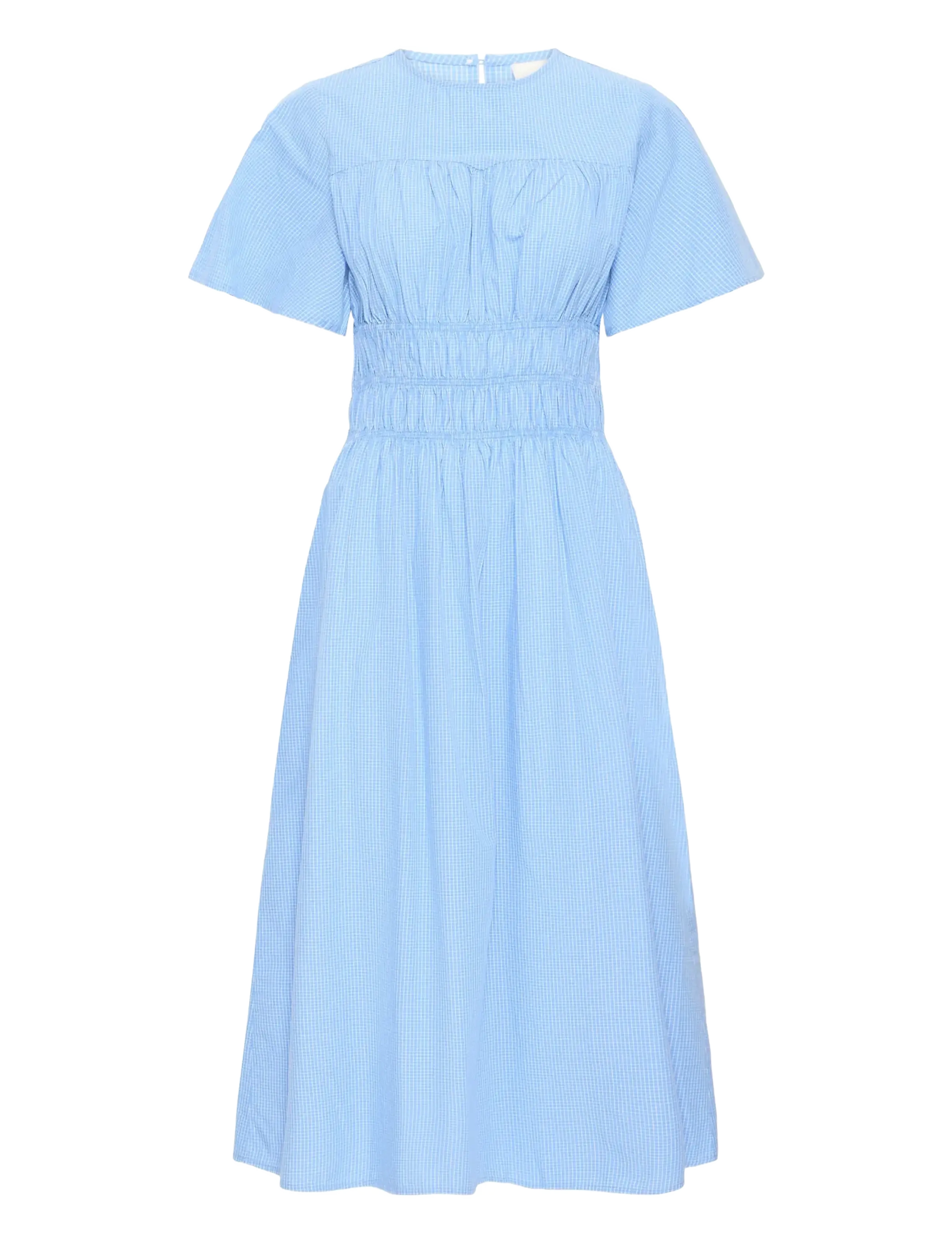 ICHI IHGWENDA DR - Klänningar - BLUE/WHITE CHECK / blue