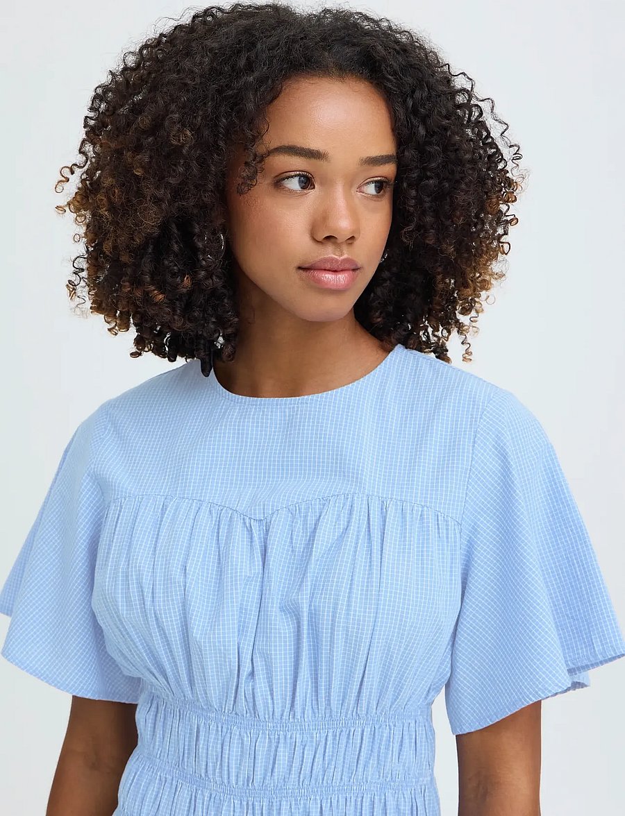 ICHI - IHGWENDA DR - sommerkleider - blue/white check - 4