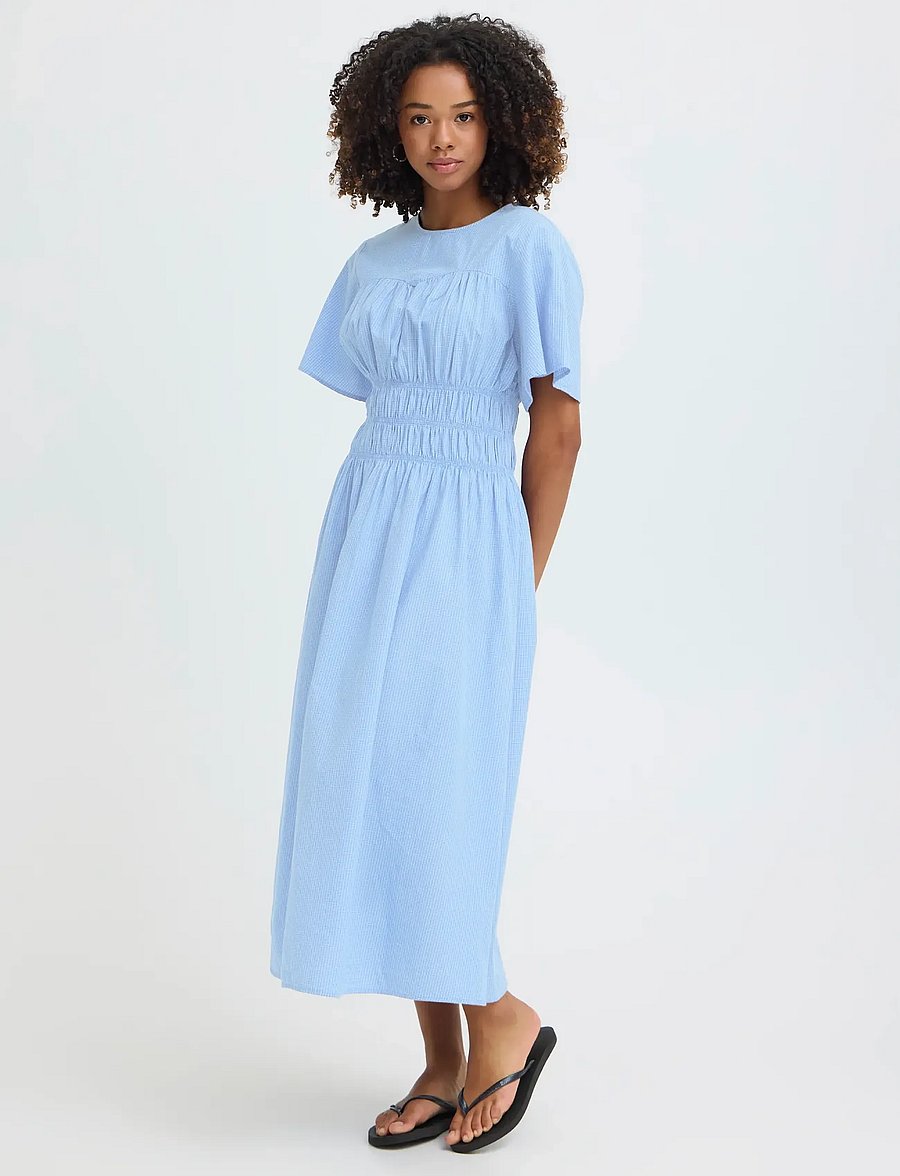 ICHI - IHGWENDA DR - sommerkleider - blue/white check - 5