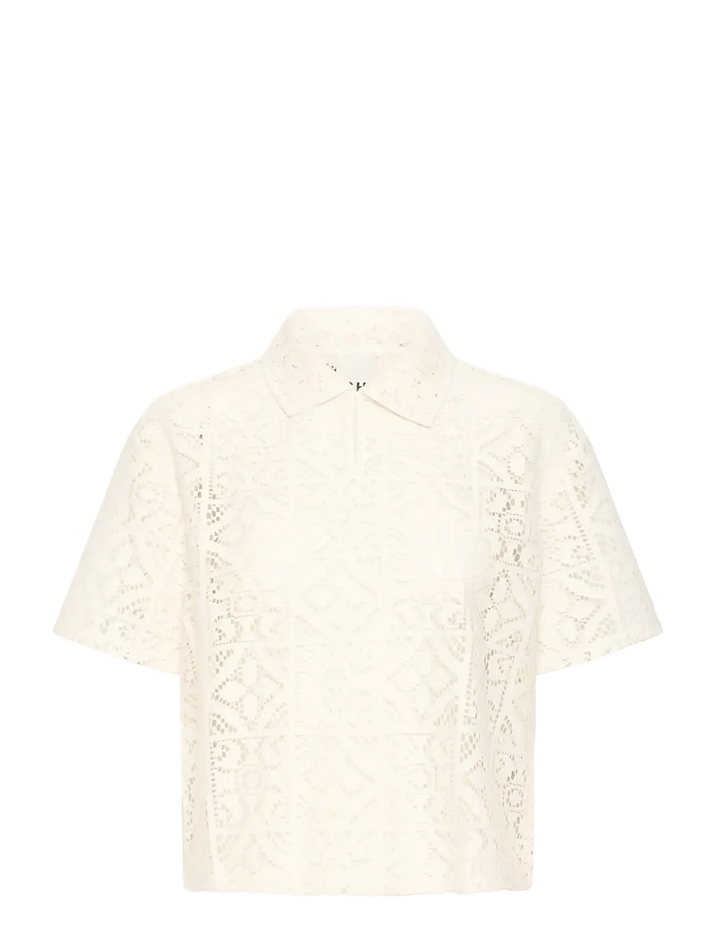 ICHI - IHNAIMA SS - lühikeste varrukatega pluusid - cloud dancer - 1