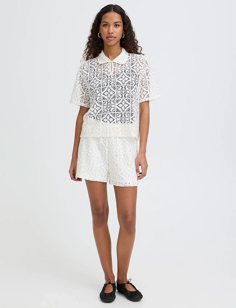 ICHI - IHNAIMA SS - lühikeste varrukatega pluusid - cloud dancer - 0