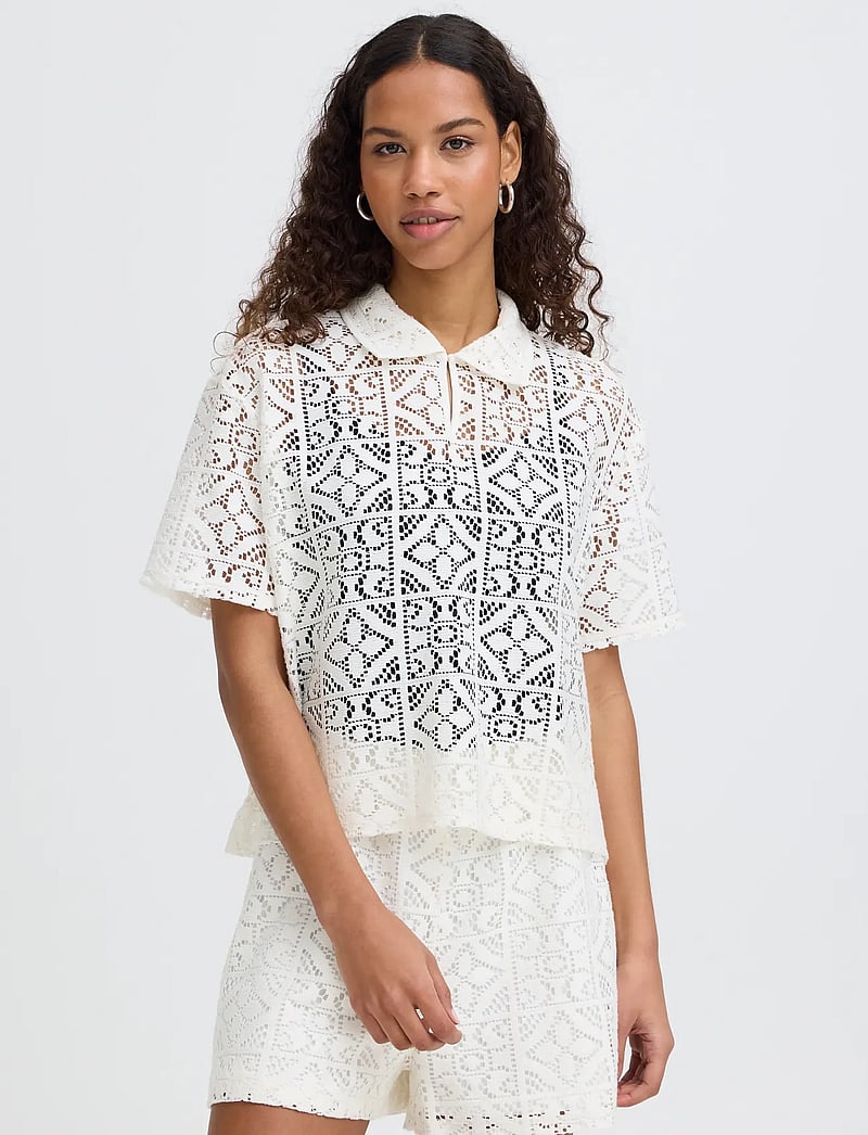 ICHI - IHNAIMA SS - lühikeste varrukatega pluusid - cloud dancer - 5