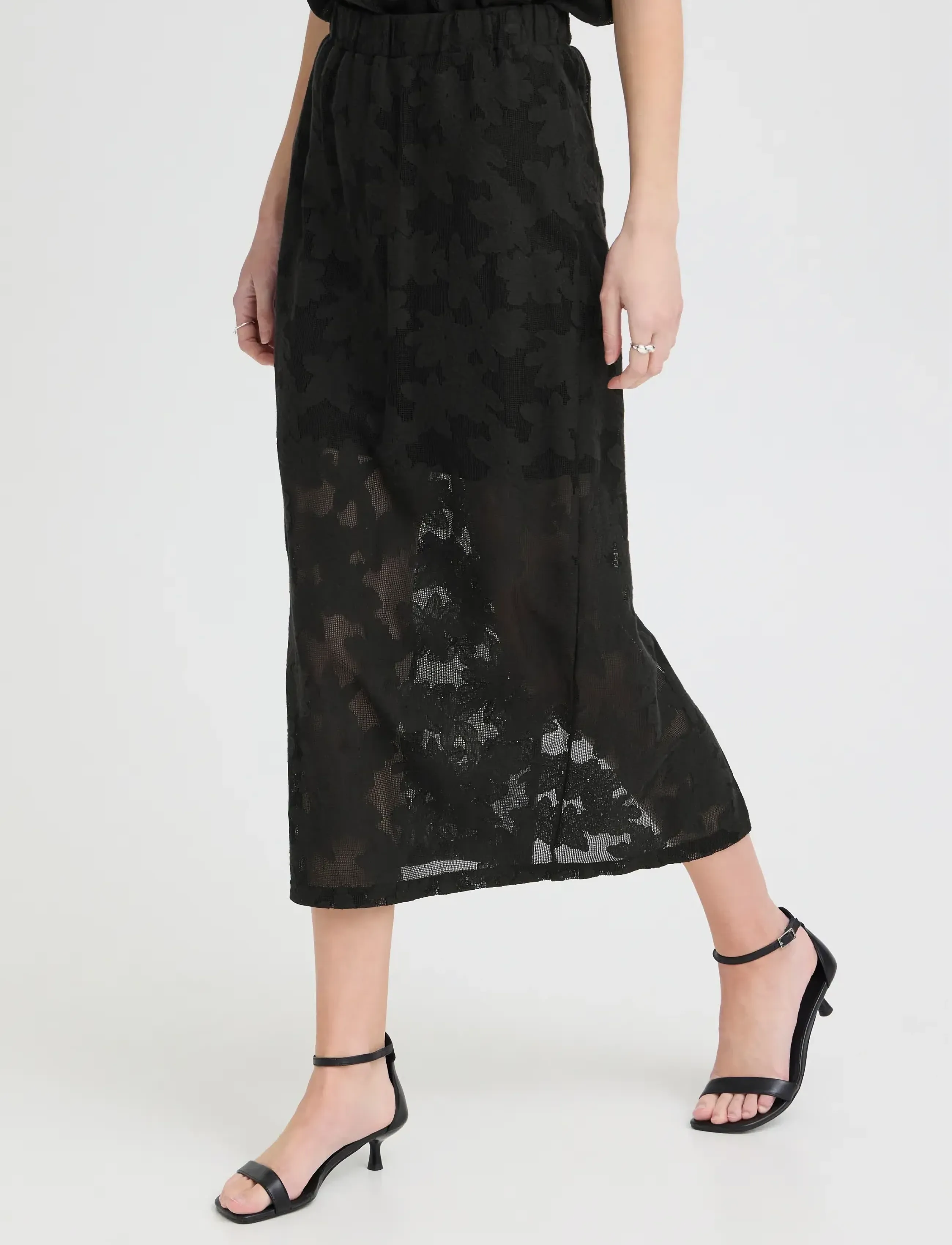 ICHI - IHMANIA SK - midi nederdele - black - 5