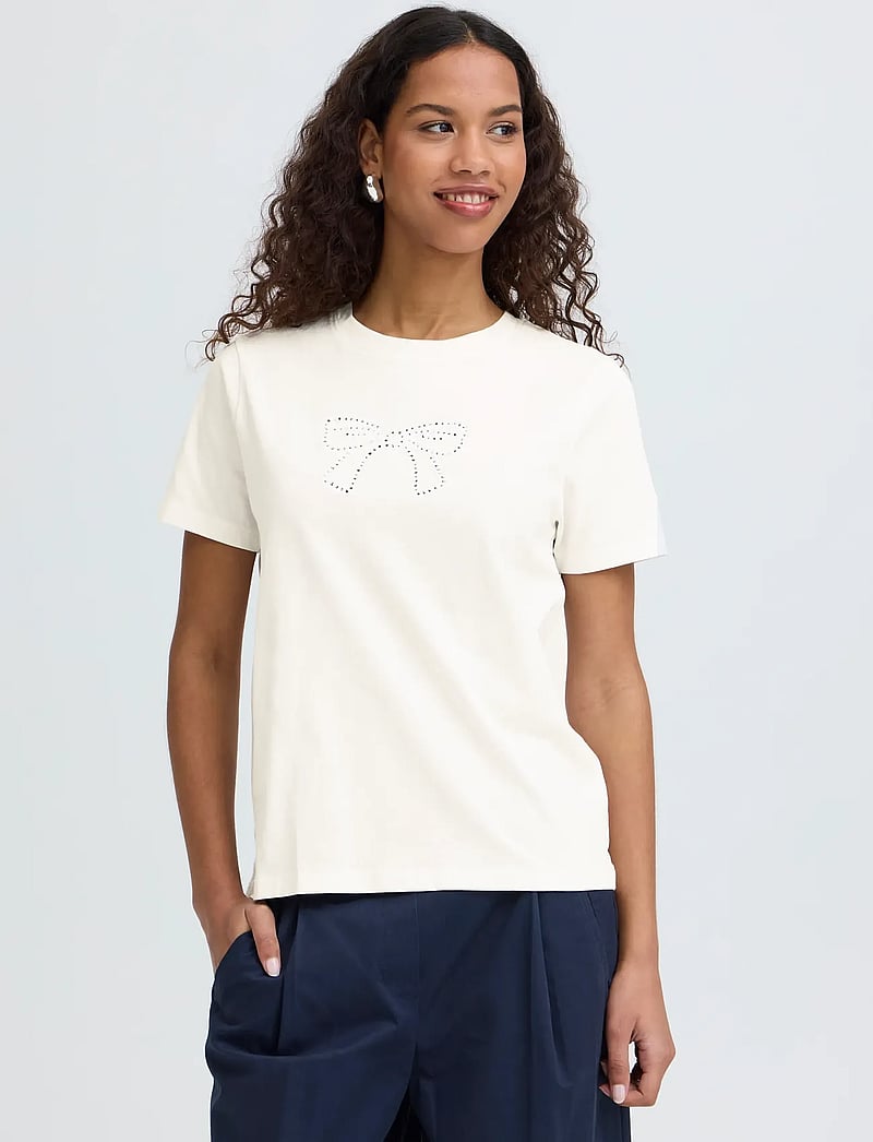 ICHI - IHPENDO SS3 - t-shirts - cloud dancer - 5