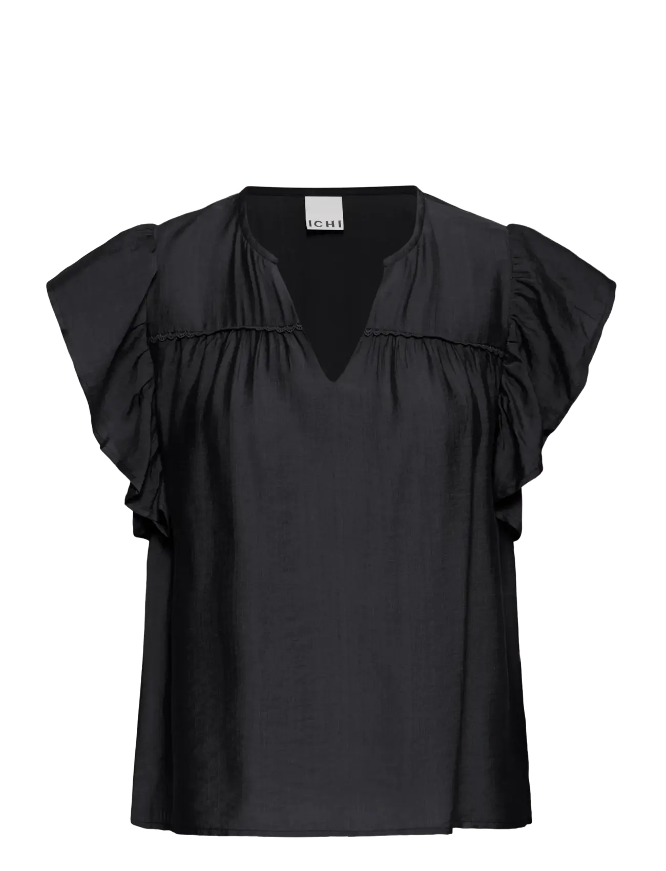 ICHI IHHETTA SS - Kortærmede bluser - BLACK / black