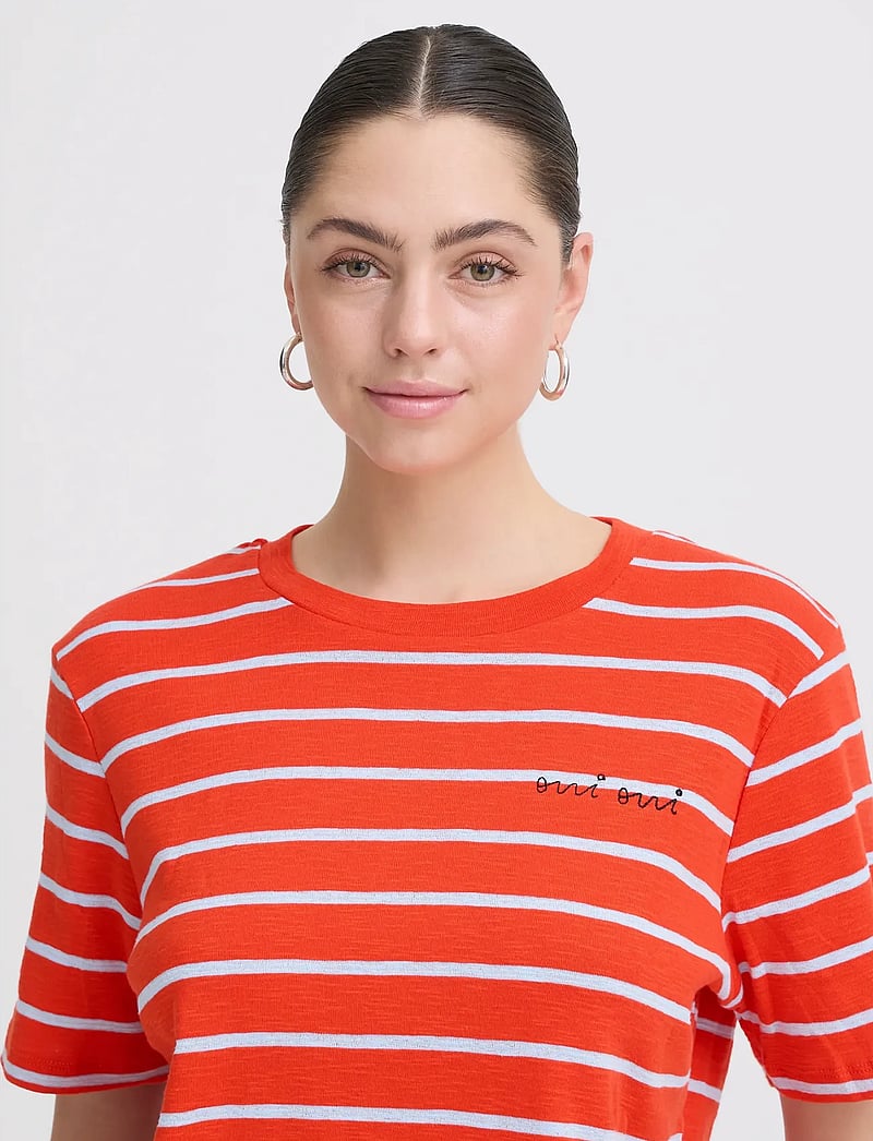 ICHI - IHNOVA SS3 - t-shirts - fiery red / powder blue - 4