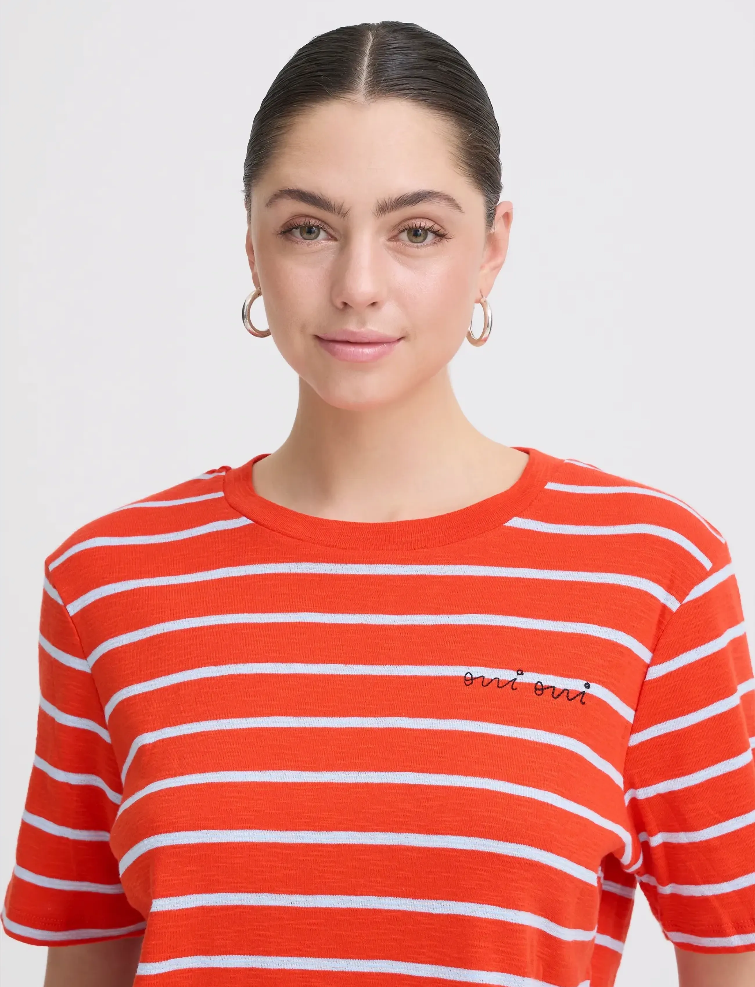 ICHI - IHNOVA SS3 - t-shirts - fiery red / powder blue - 4