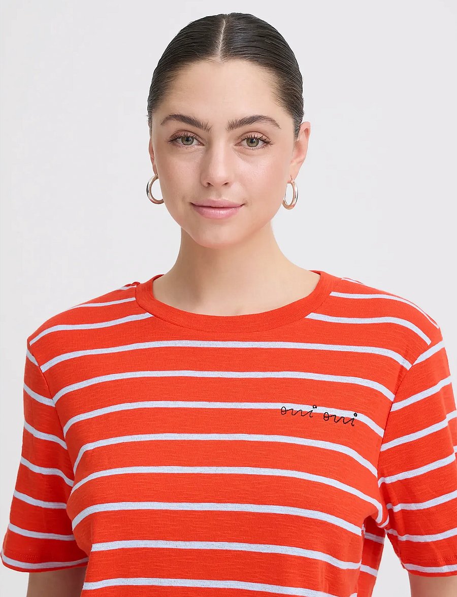 ICHI - IHNOVA SS3 - t-shirts - fiery red / powder blue - 4