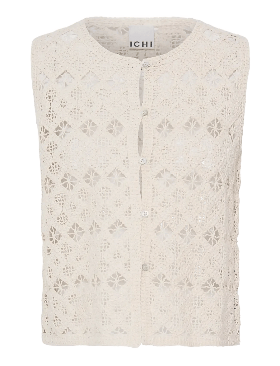 ICHI - IHNEKLA TO - knitted vests - birch - 1