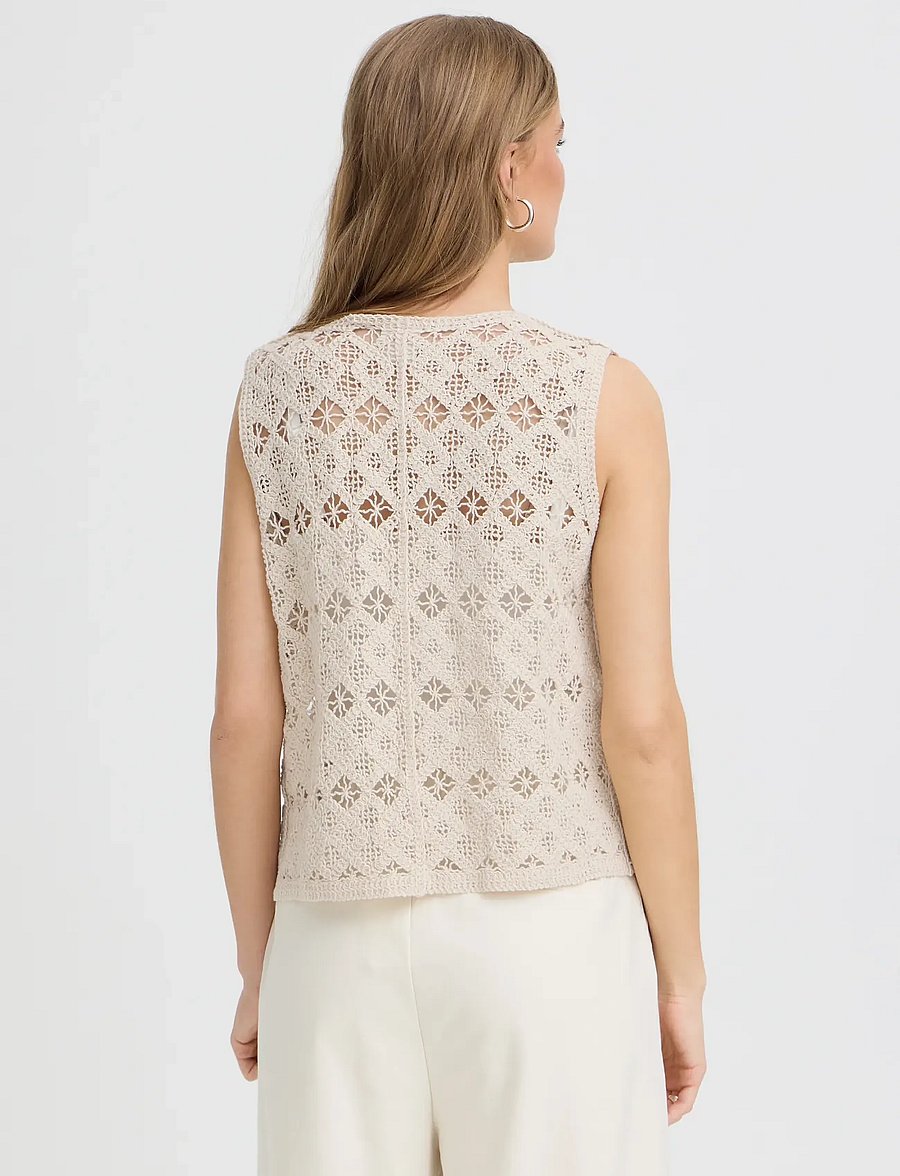 ICHI - IHNEKLA TO - knitted vests - birch - 3
